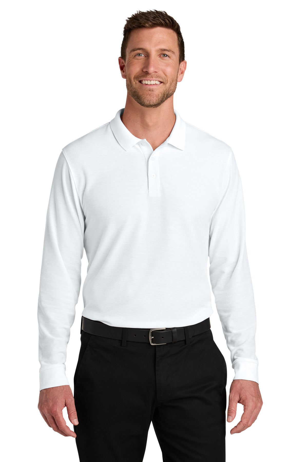 Port Authority ® Wearever Signature Pique Long Sleeve Polo K200LS - Port Authority K200LS