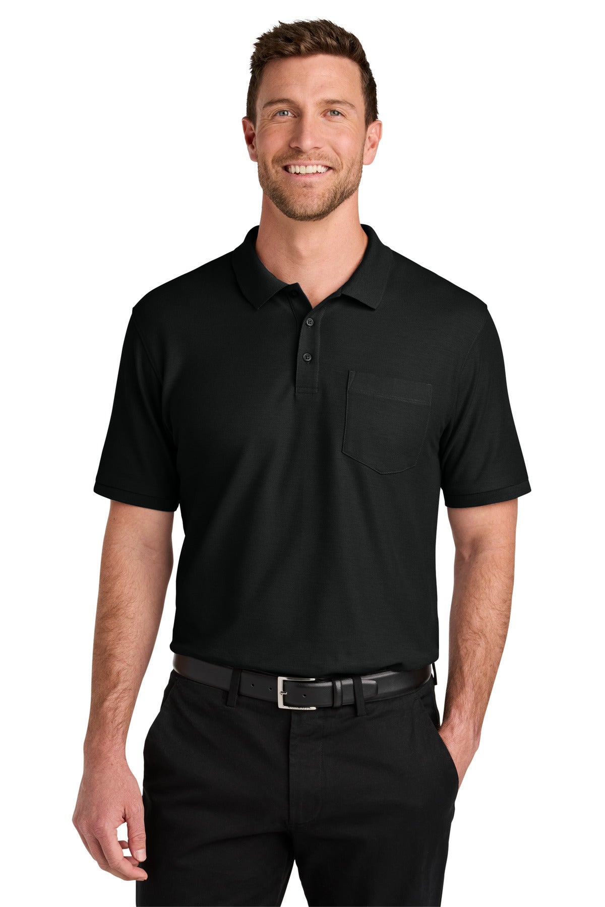 Port Authority K200P Wearever Signature Pique Pocket Polo Wholesale