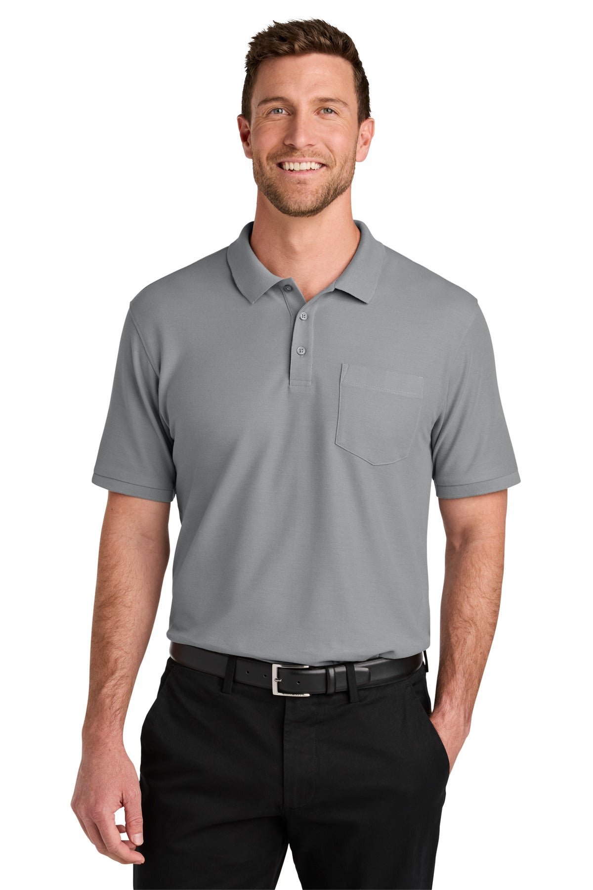 Port Authority K200P Wearever Signature Pique Pocket Polo Wholesale