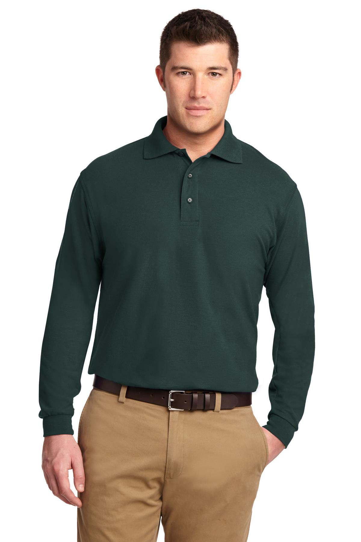 Port Authority K500LS Silk Touch Long Sleeve Polo | Wholesale Blank