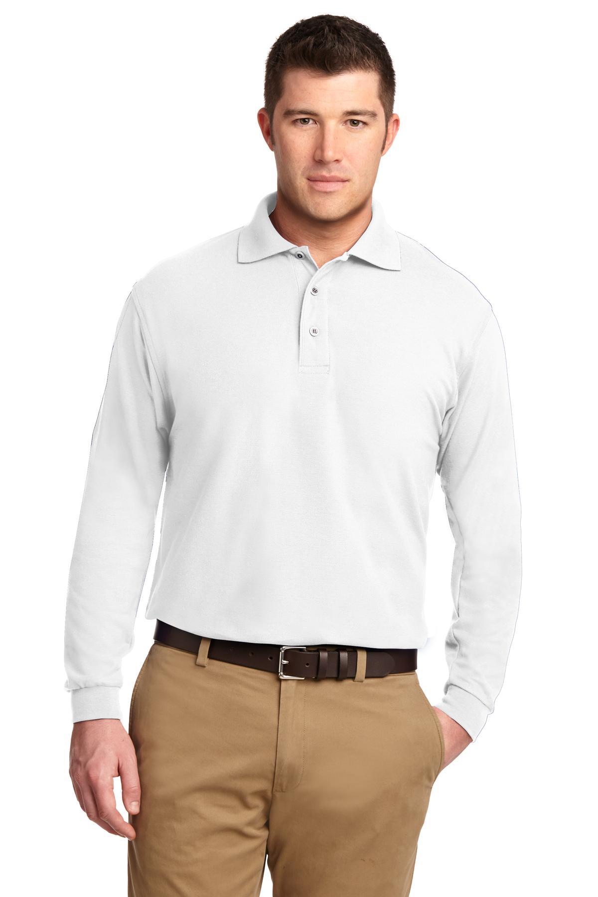 Port Authority K500LS Silk Touch Long Sleeve Polo | Wholesale Blank