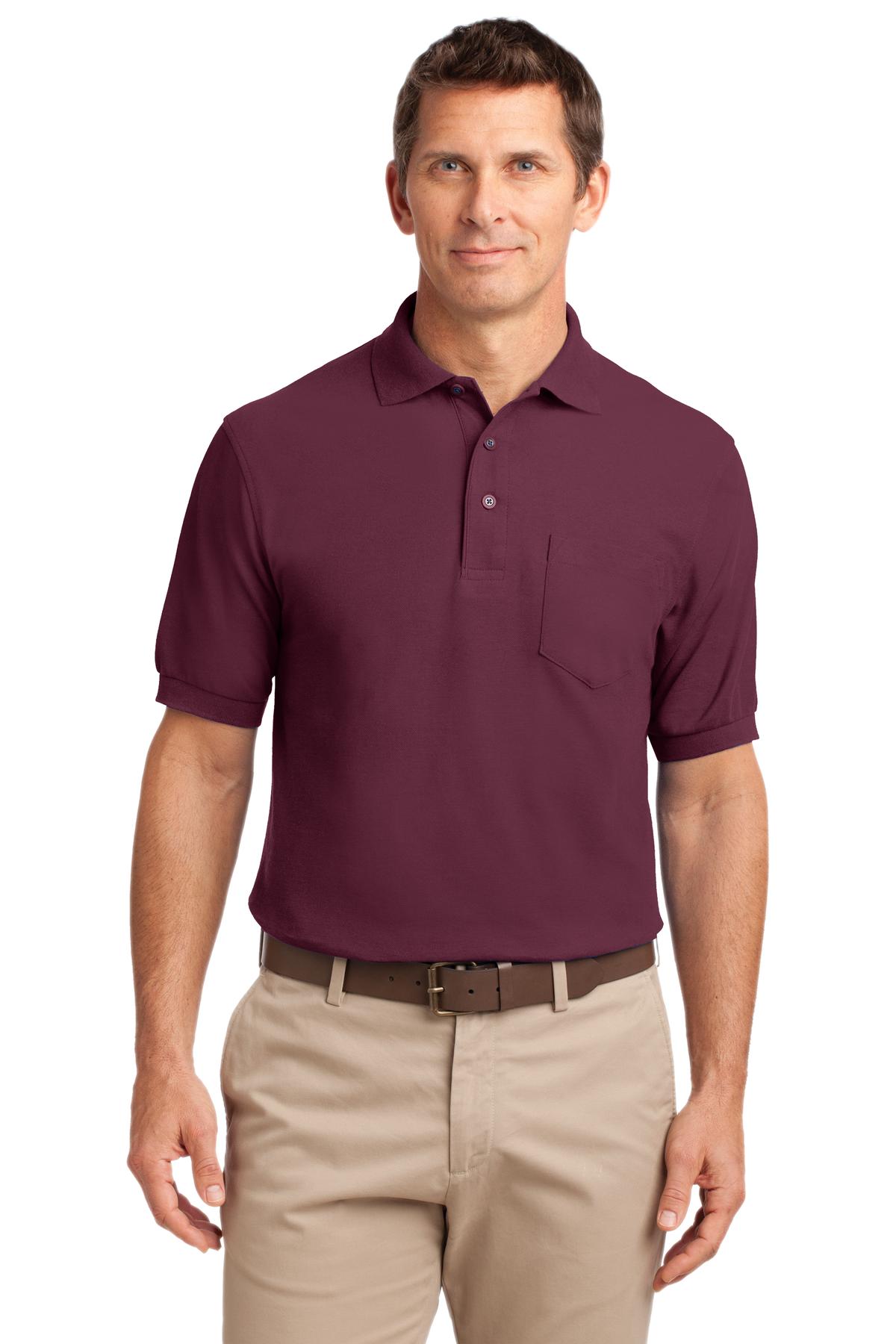 Port Authority K500P Silk Touch Polo with Pocket Wholesale Blank