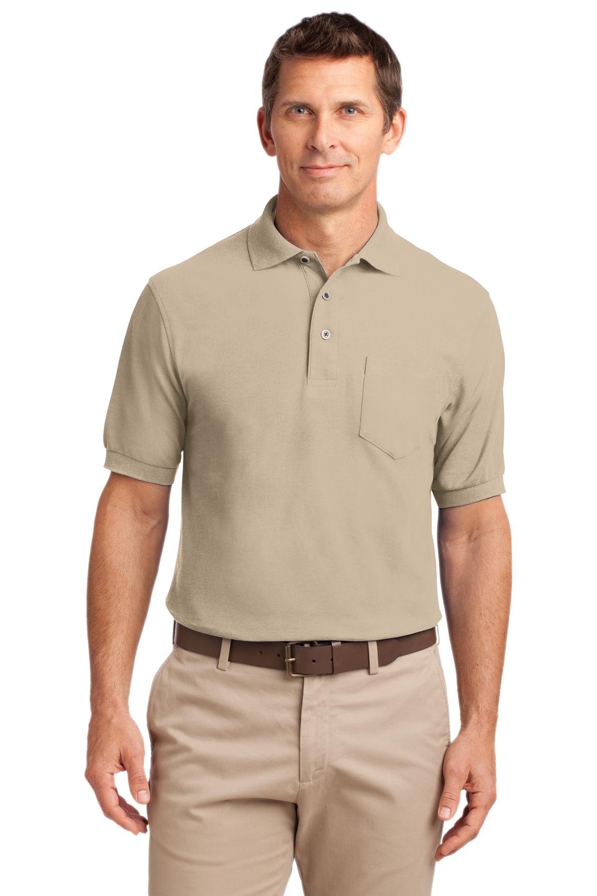 Port Authority ® Silk Touch™ Polo with Pocket. K500P - Port Authority K500P