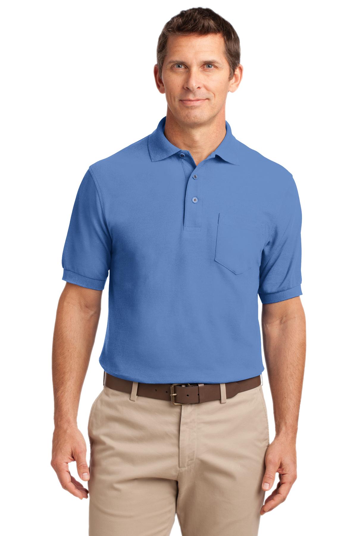 Port Authority K500P Silk Touch Polo with Pocket Wholesale Blank