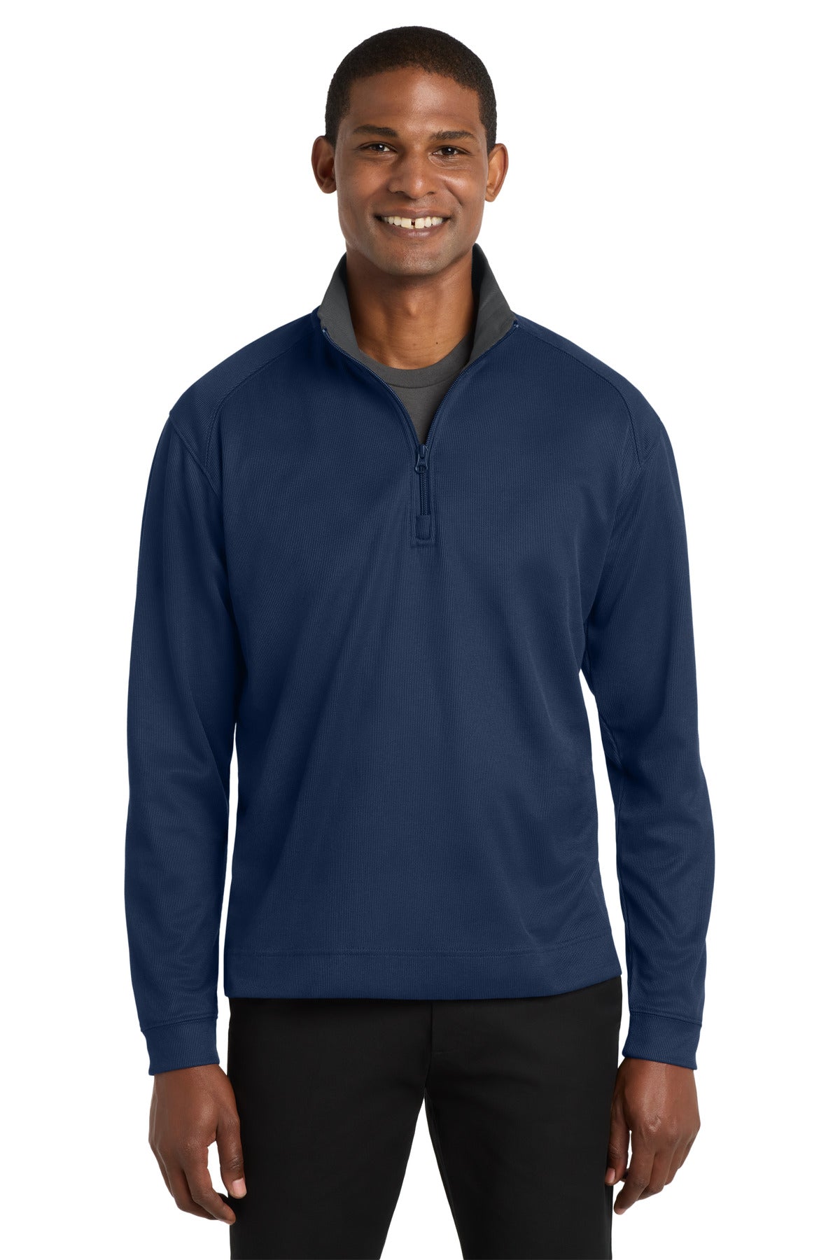 Port Authority ® Vertical Texture 1/4-Zip Pullover. K805 - Port Authority K805