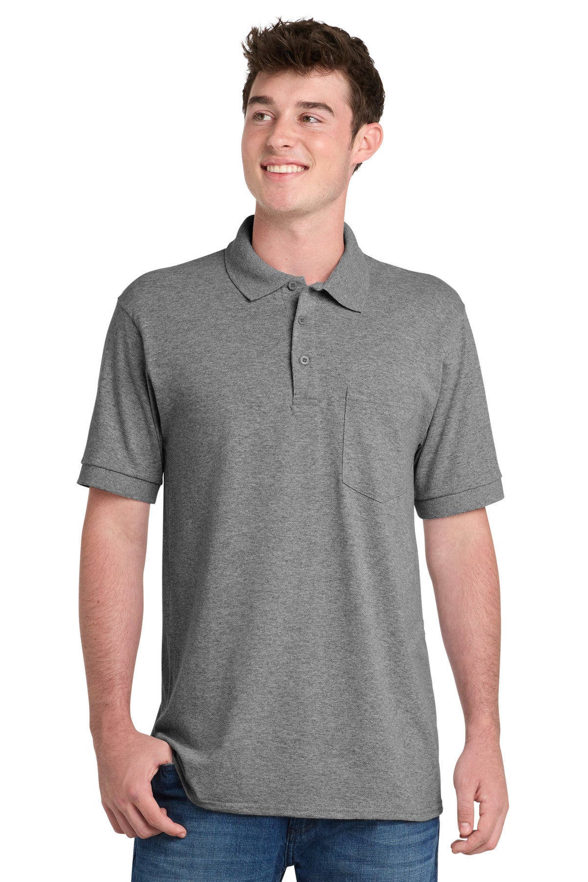 Port & Company KP55P Core Blend Jersey Knit Pocket Polo | Port & Co KP55P