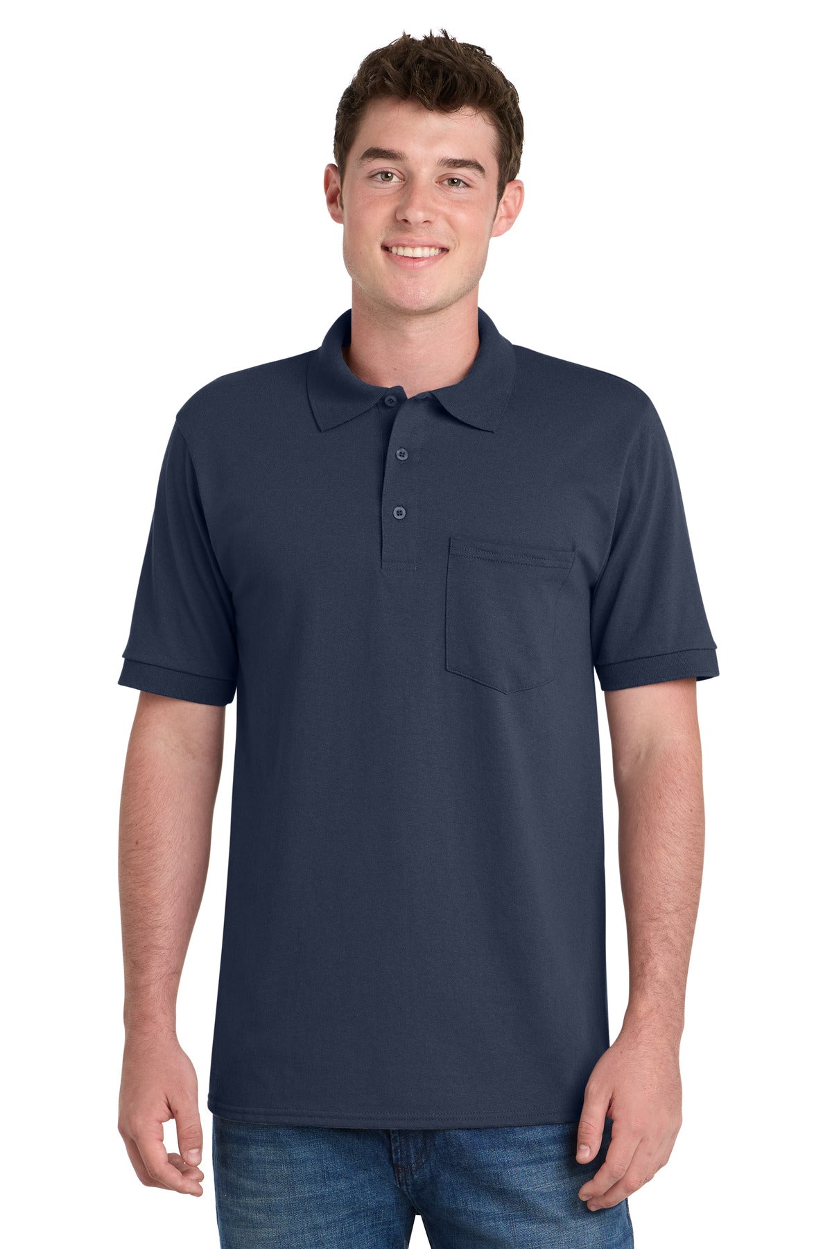 Port & Co ™ Core Blend Jersey Knit Pocket Polo. KP55P - Port & Co KP55P