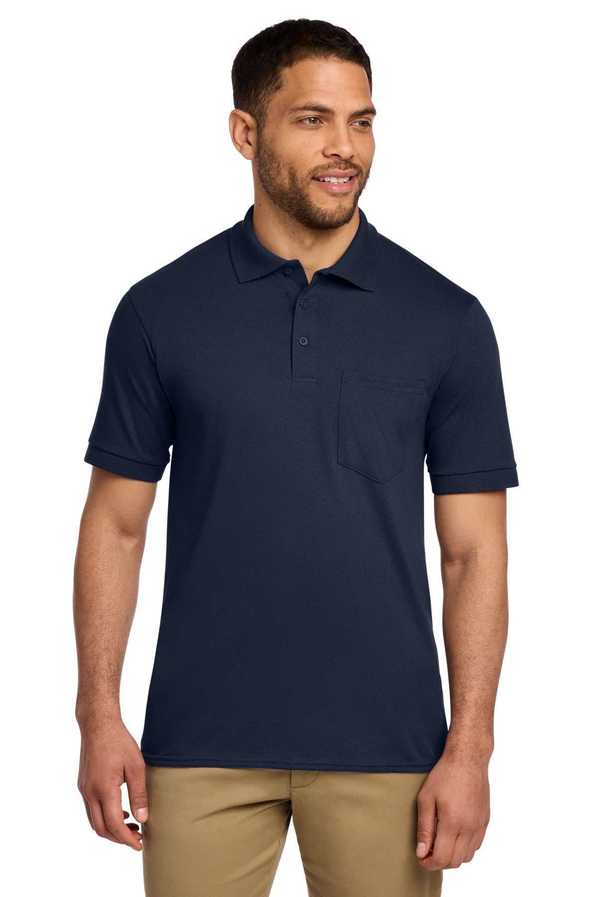 Port & Co ™ Core Blend Jersey Knit Pocket Polo. KP55P - Port & Co KP55P