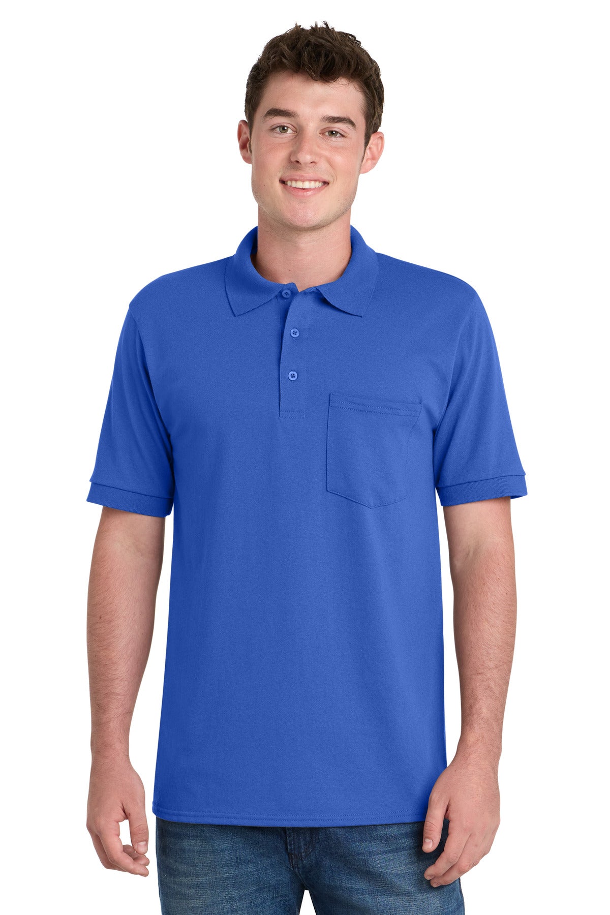Port & Co ™ Core Blend Jersey Knit Pocket Polo. KP55P - Port & Company KP55P