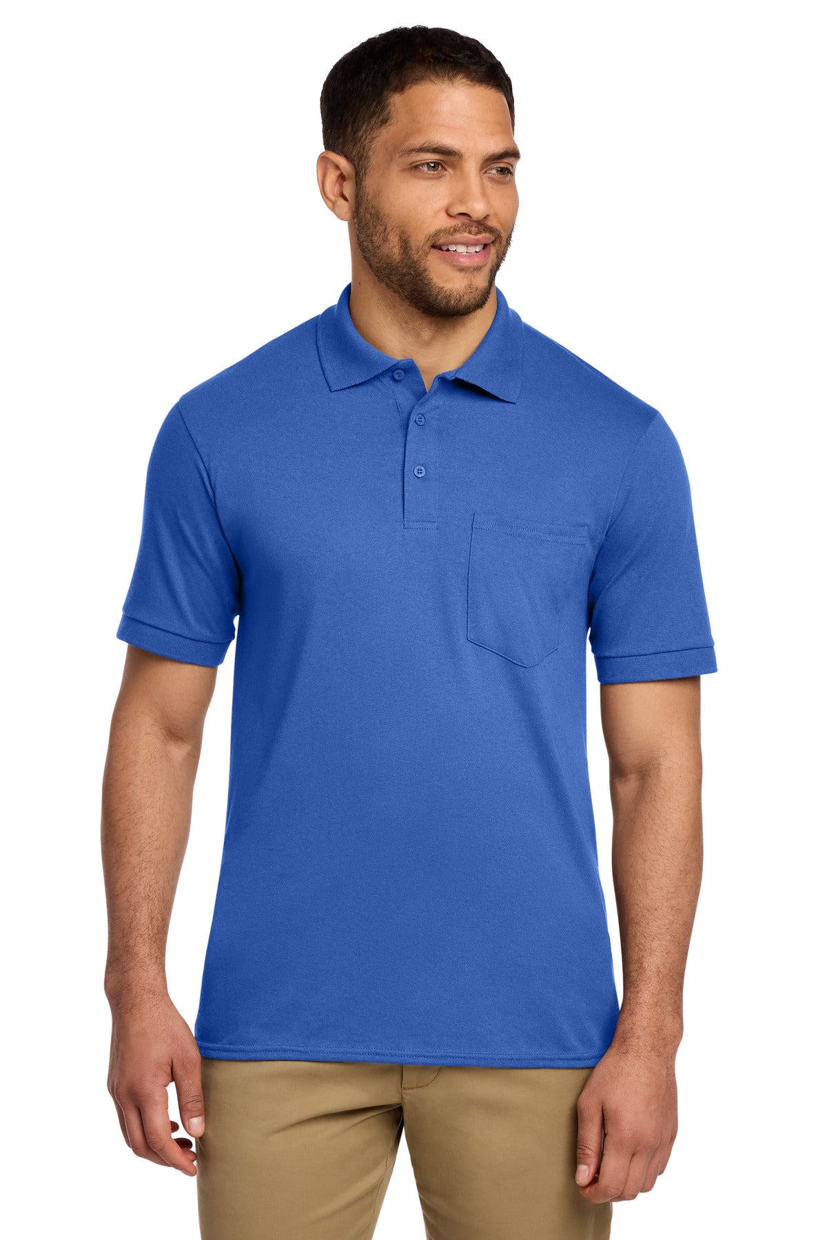 Port & Co ™ Core Blend Jersey Knit Pocket Polo. KP55P - Port & Co KP55P