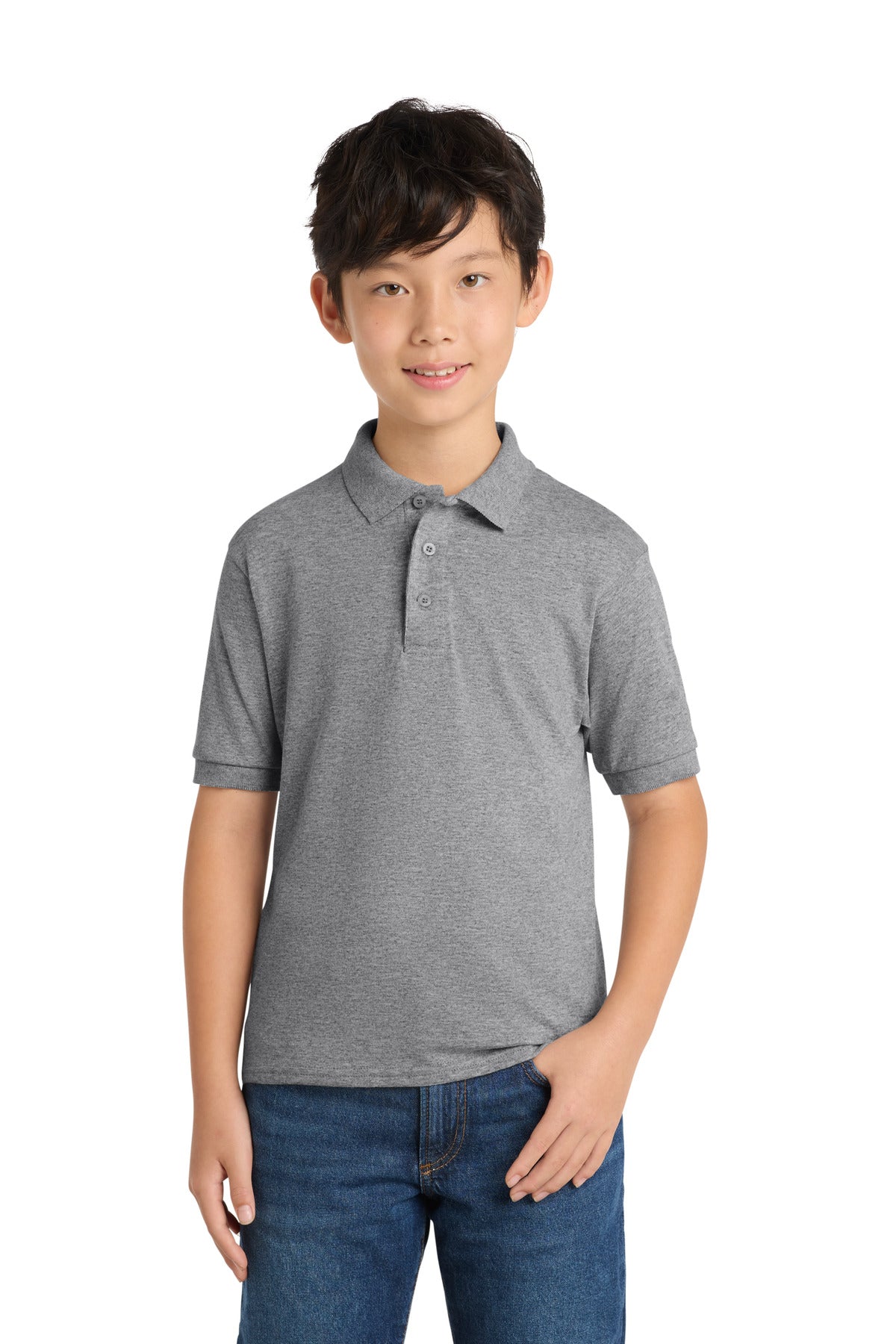 Port & Co ™ Youth Core Blend Jersey Knit Polo. KP55Y - Port & Co KP55Y