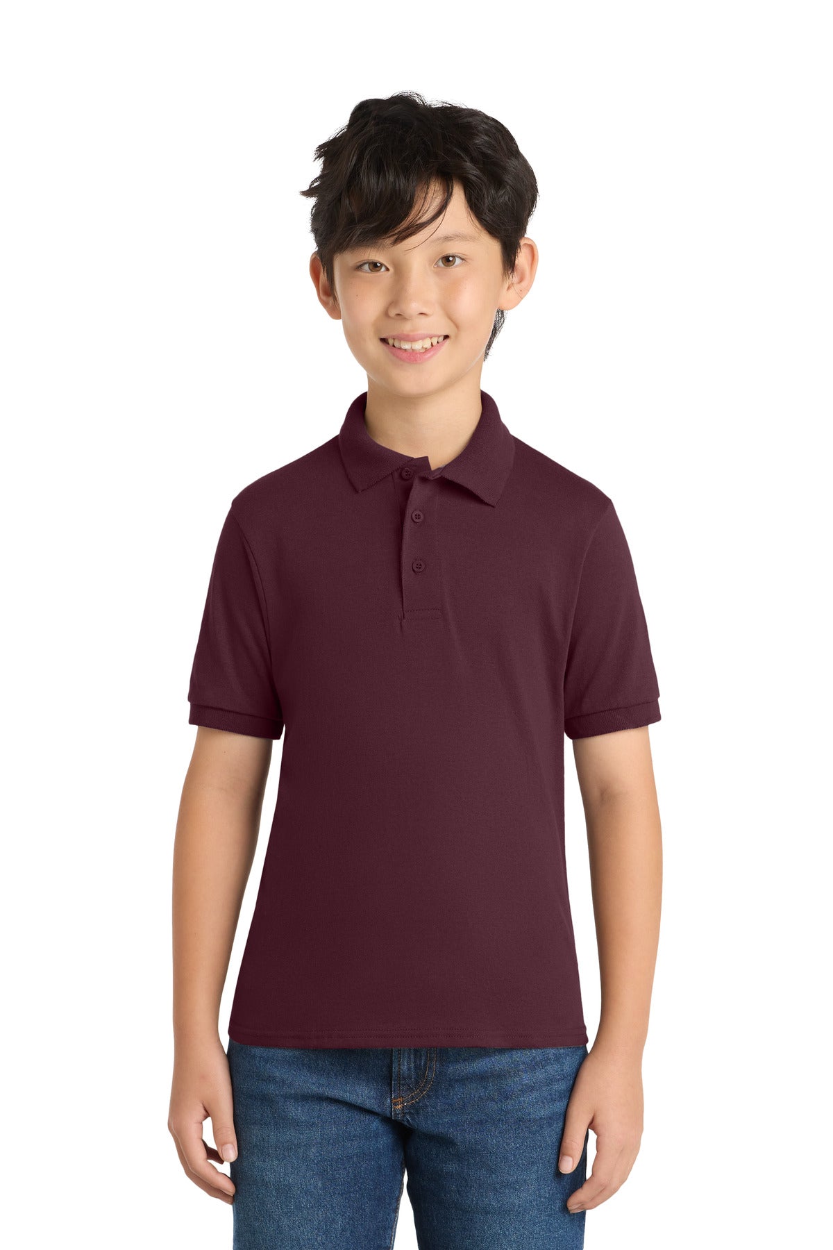 Port & Co ™ Youth Core Blend Jersey Knit Polo. KP55Y - Port & Company KP55Y