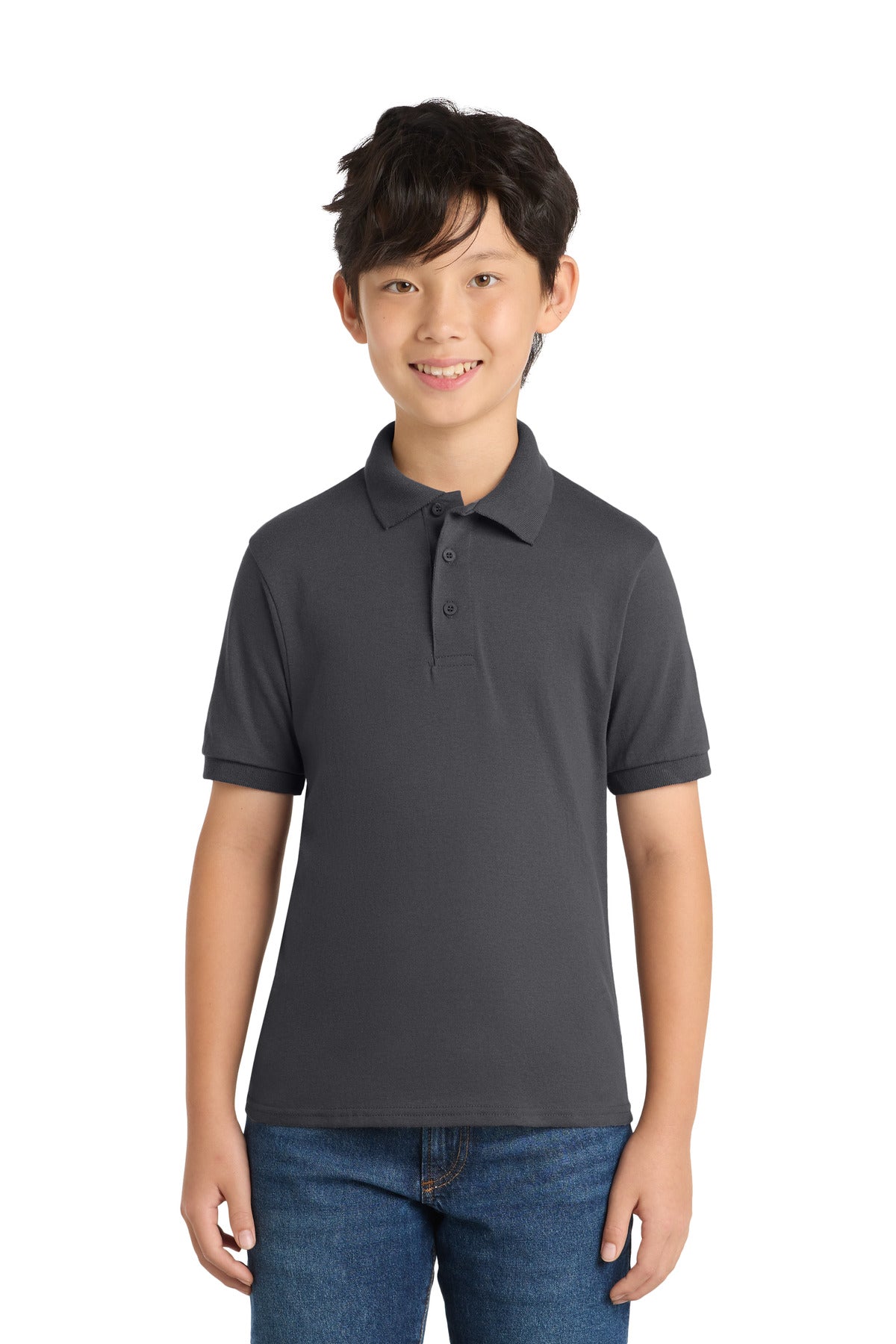 Port & Company KP55Y Youth Core Blend Jersey Knit Polo | Port & Co KP55Y