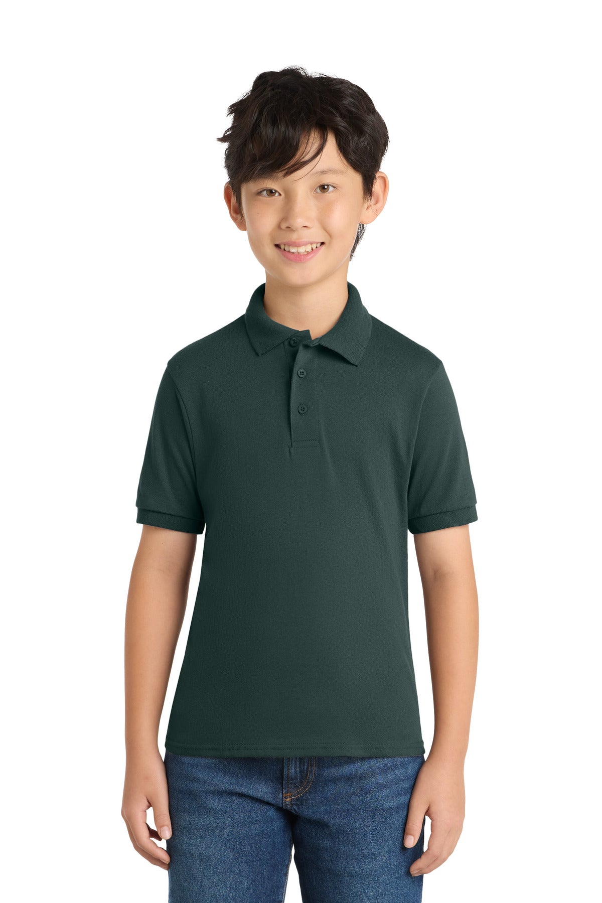 Port & Company KP55Y Youth Core Blend Jersey Knit Polo | Port & Co KP55Y