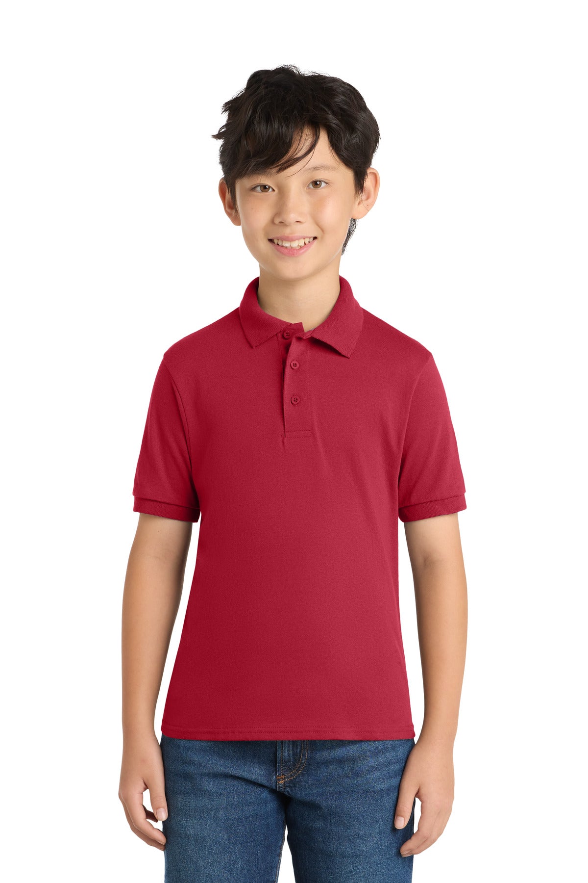 Port & Co ™ Youth Core Blend Jersey Knit Polo. KP55Y - Port & Company KP55Y