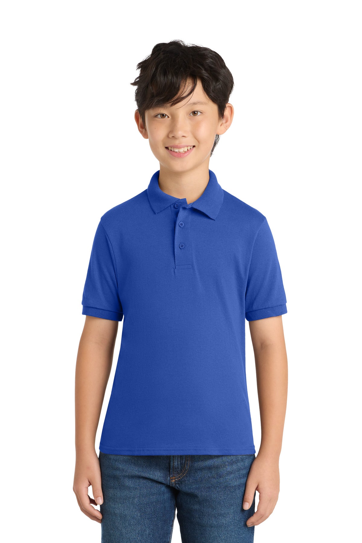 Port & Company KP55Y Youth Core Blend Jersey Knit Polo | Port & Co KP55Y