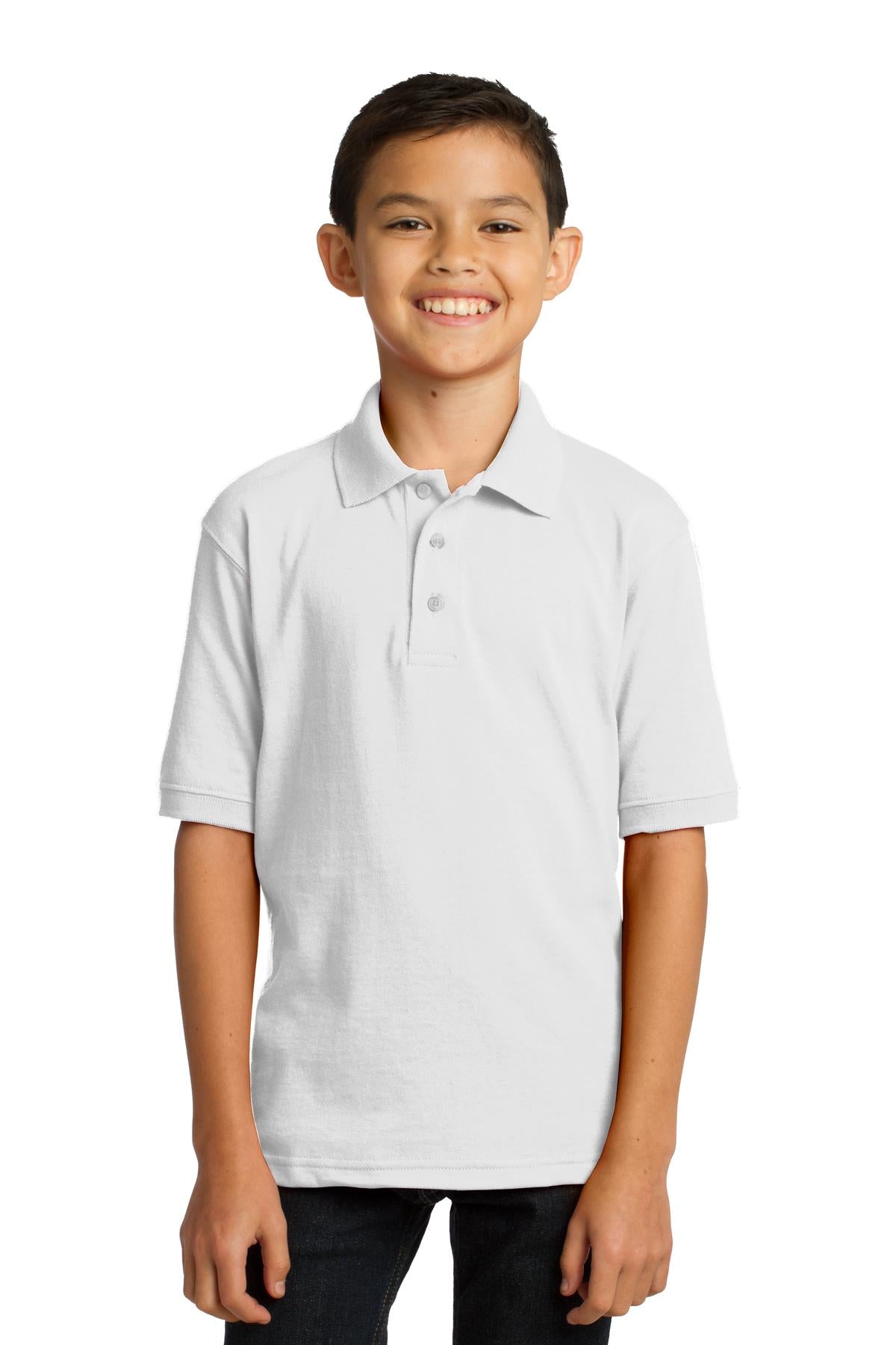 Port & Co ™ Youth Core Blend Jersey Knit Polo. KP55Y - Port & Co KP55Y