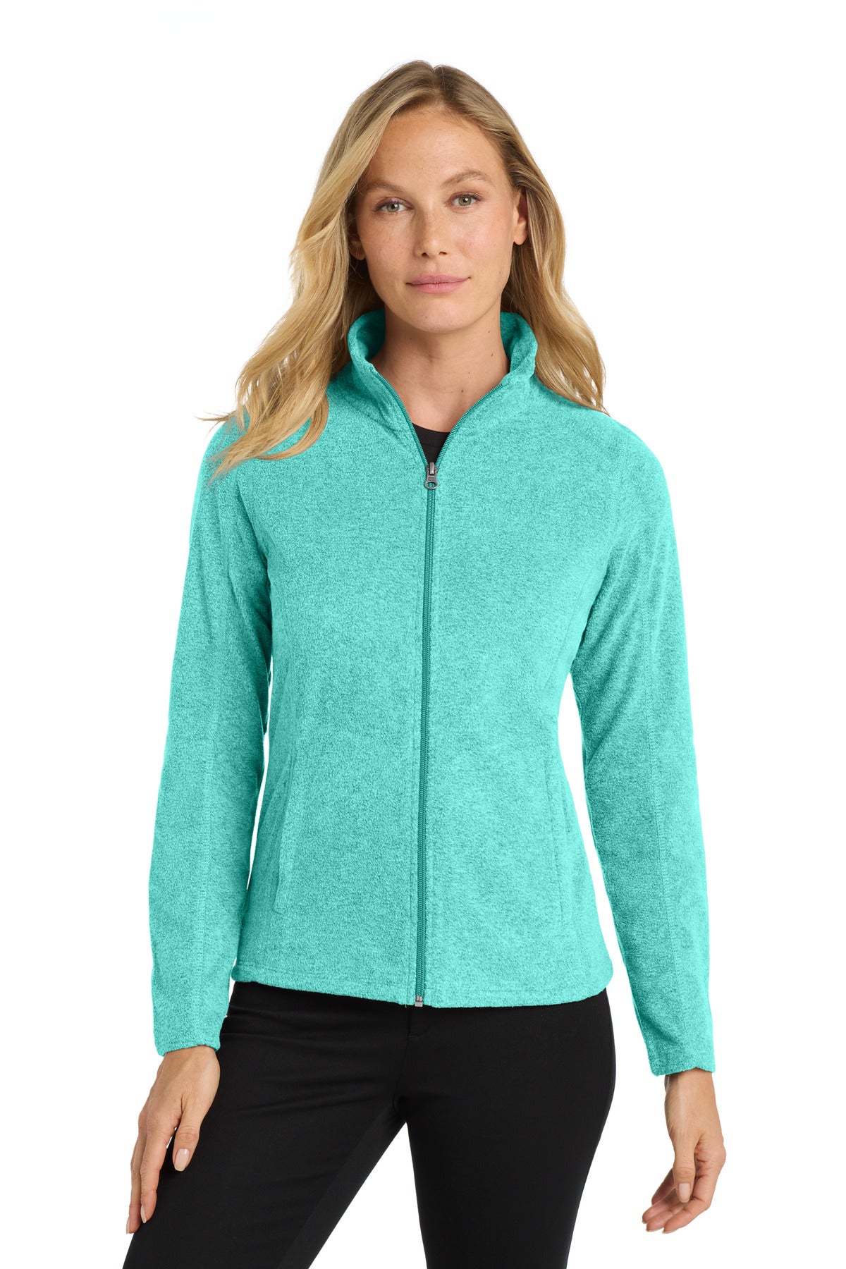 Port Authority ® Women's Heather Microfleece Full-Zip Jacket. L235 - Port Authority L235