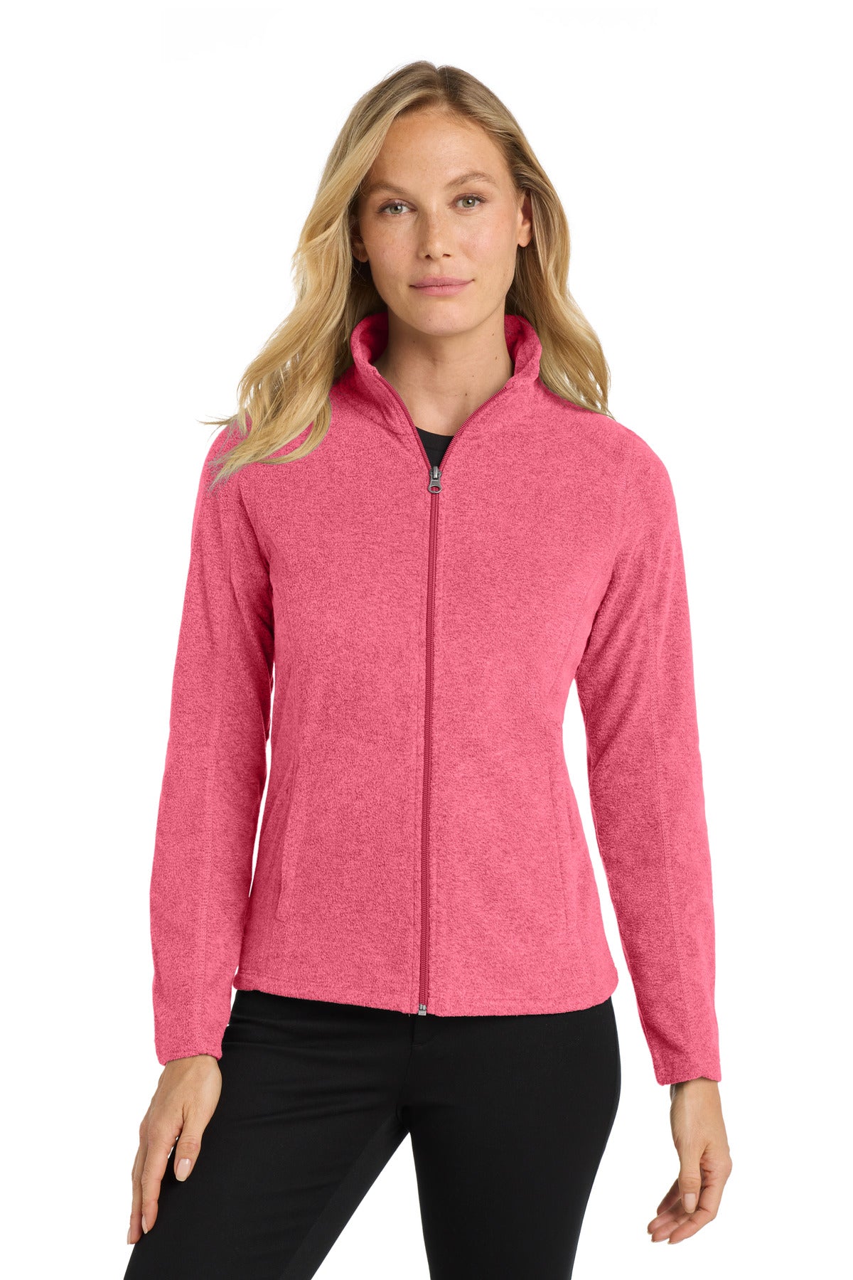 Port Authority L235 Women's Heather Microfleece Full-Zip Jacket | Wholesale
