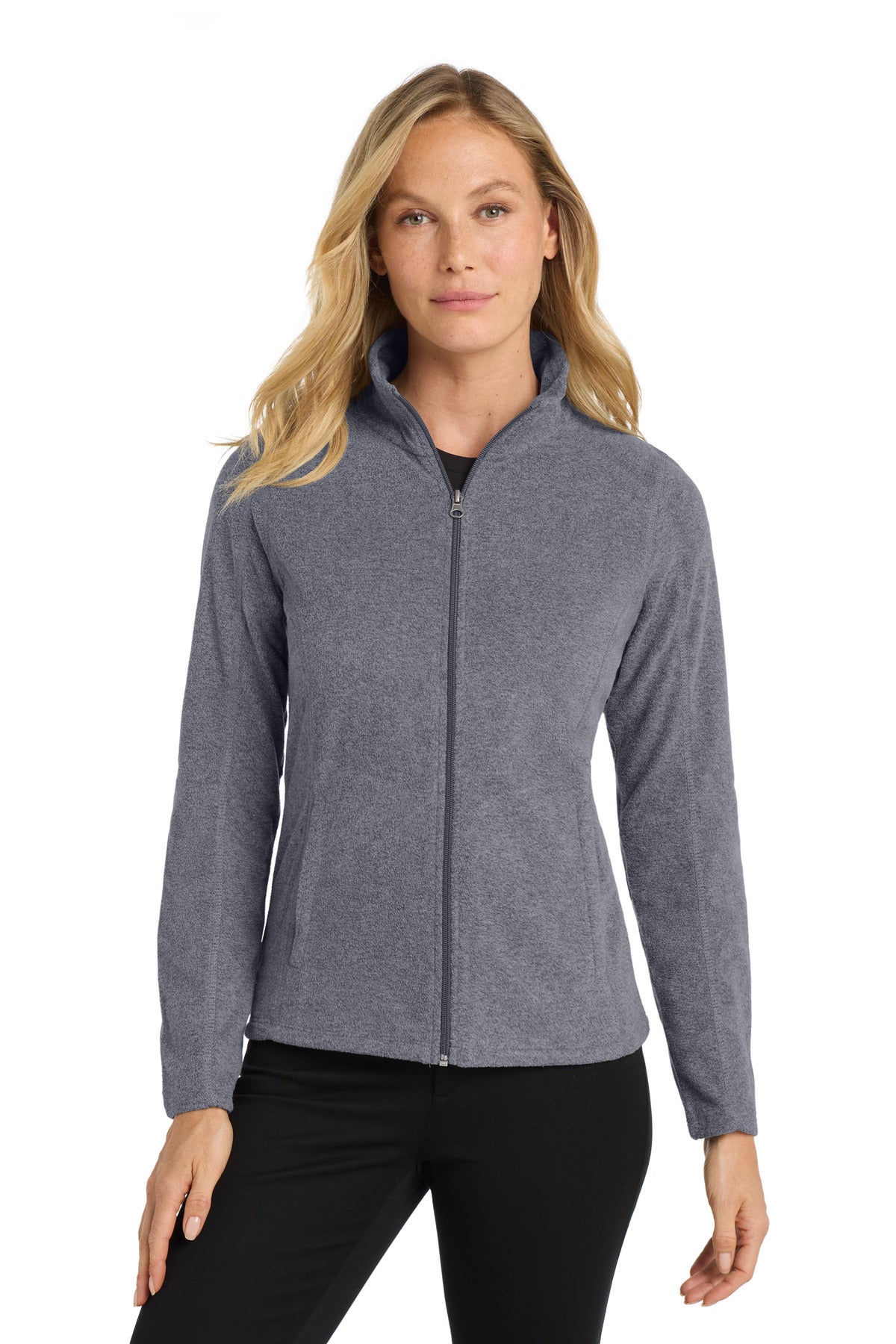 Port Authority L235 Women's Heather Microfleece Full-Zip Jacket | Wholesale