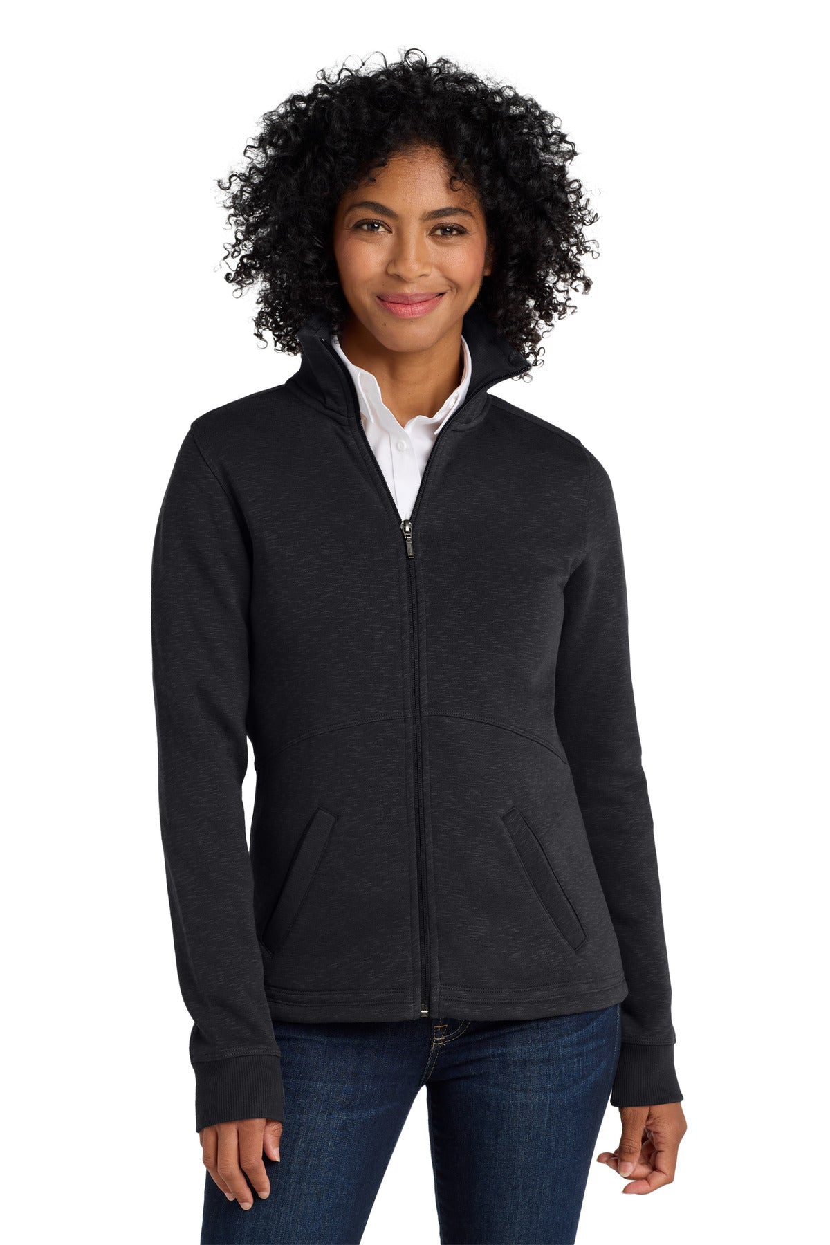 Port Authority L293 Women's Slub Fleece Full-Zip Jacket