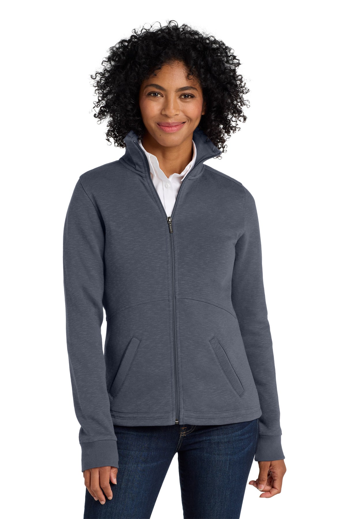 Port Authority L293 Women's Slub Fleece Full-Zip Jacket