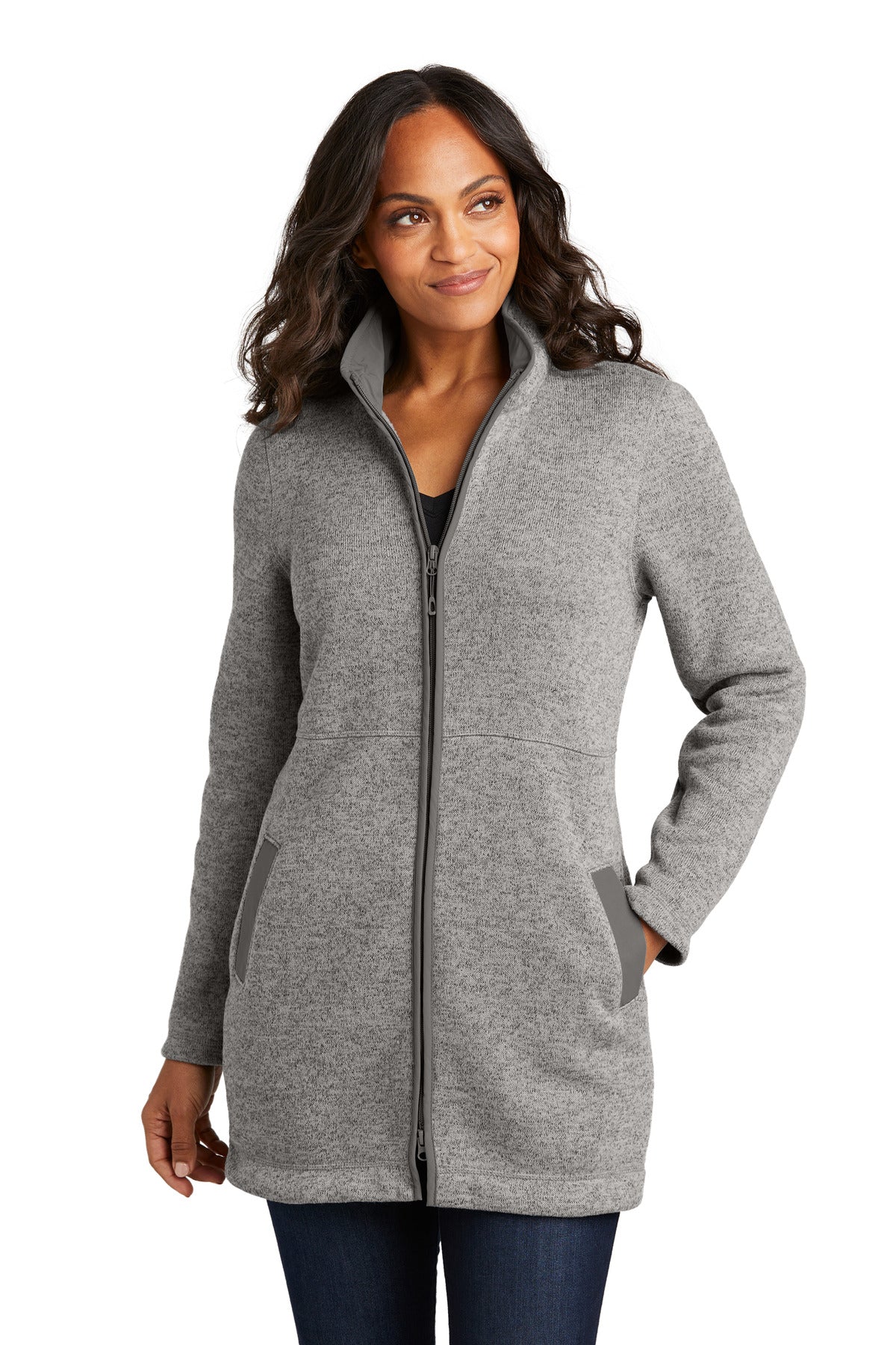Port Authority L425 Women's Arc Sweater Fleece Long Jacket