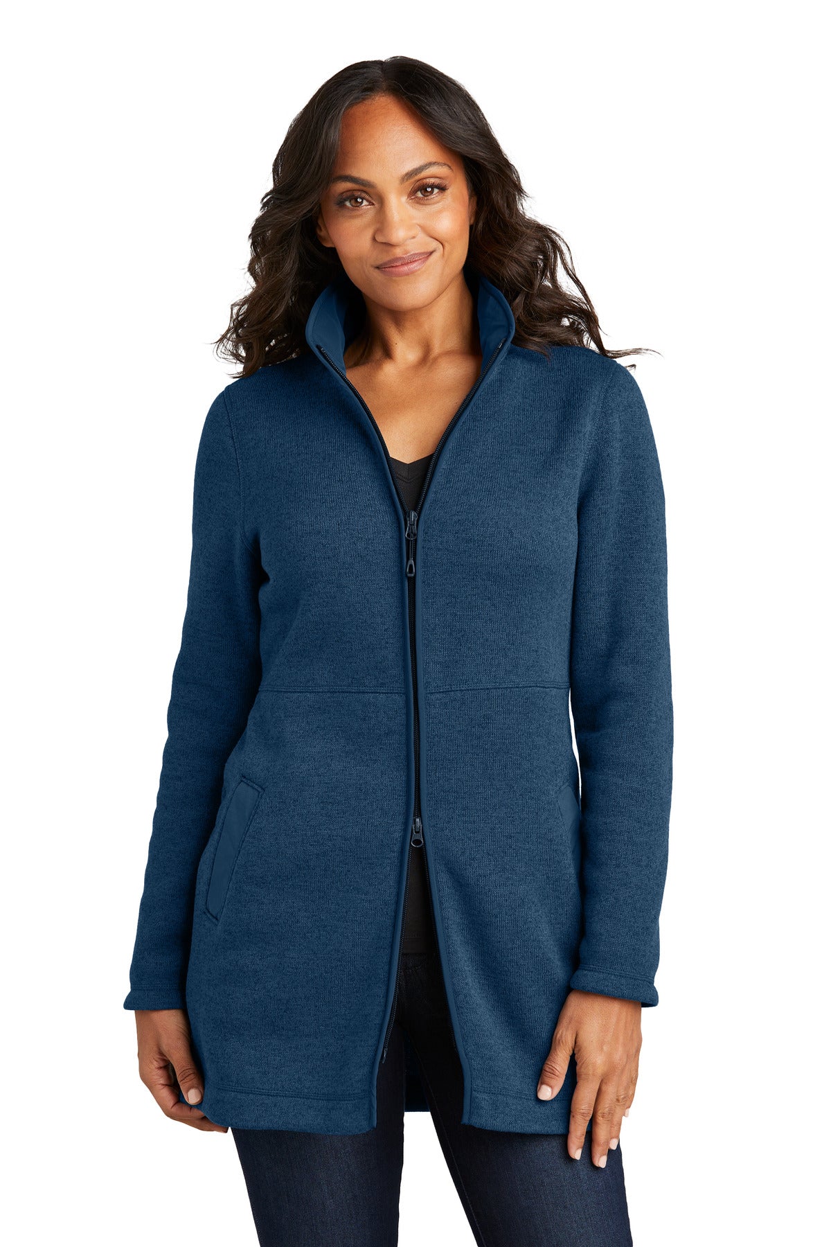 Port Authority L425 Women's Arc Sweater Fleece Long Jacket