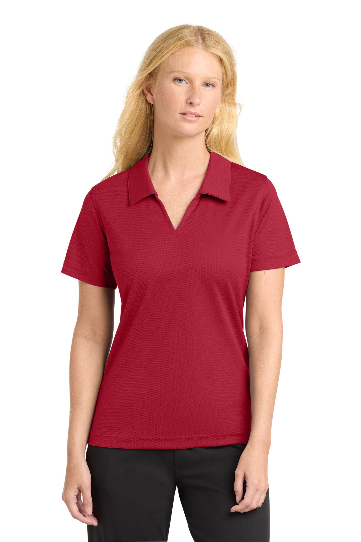 Sport-Tek L469 Women's Dri-Mesh V-Neck Polo