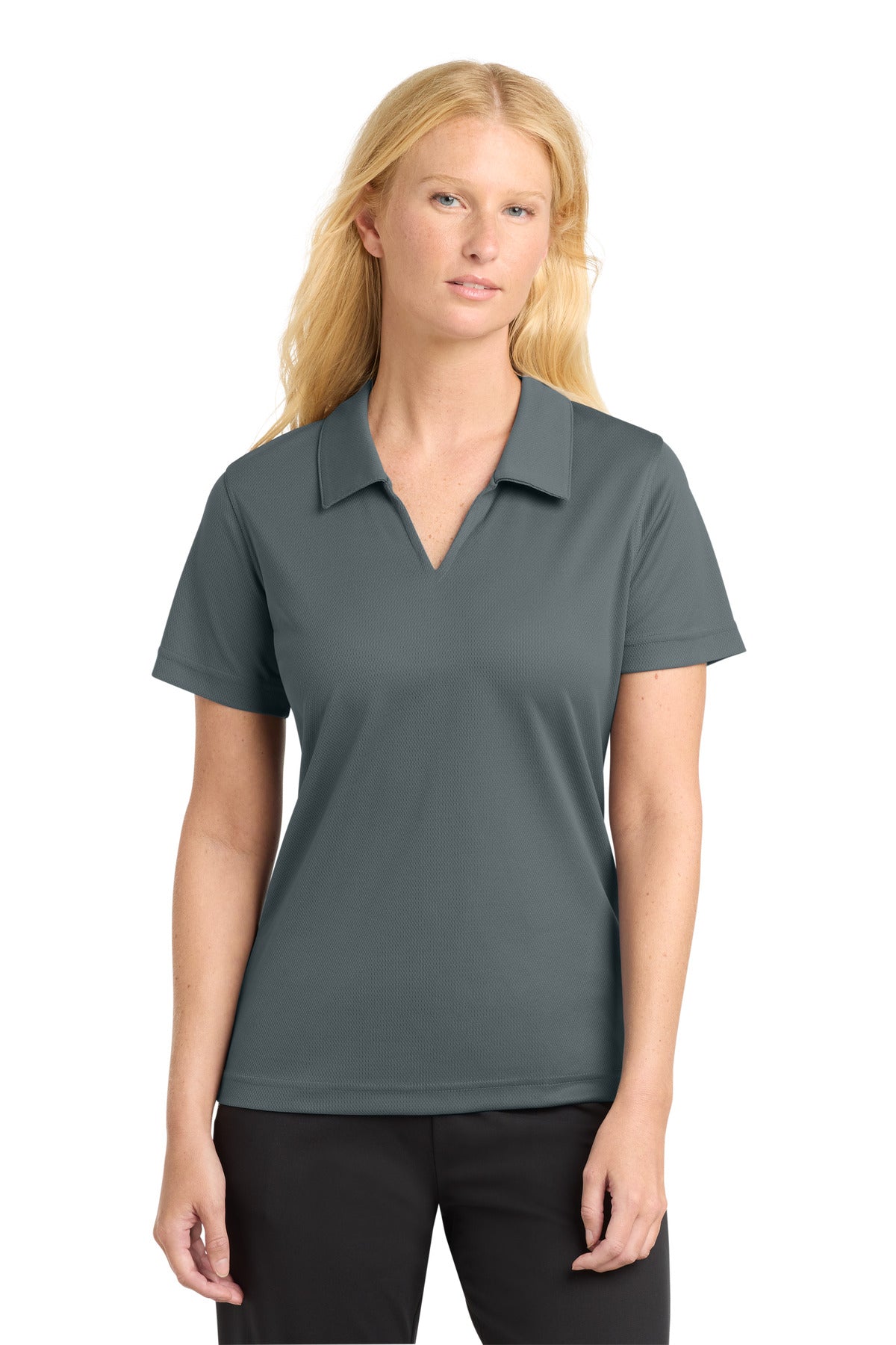Sport-Tek ® Women's Dri-Mesh ® V-Neck Polo. L469 - Sport-Tek L469
