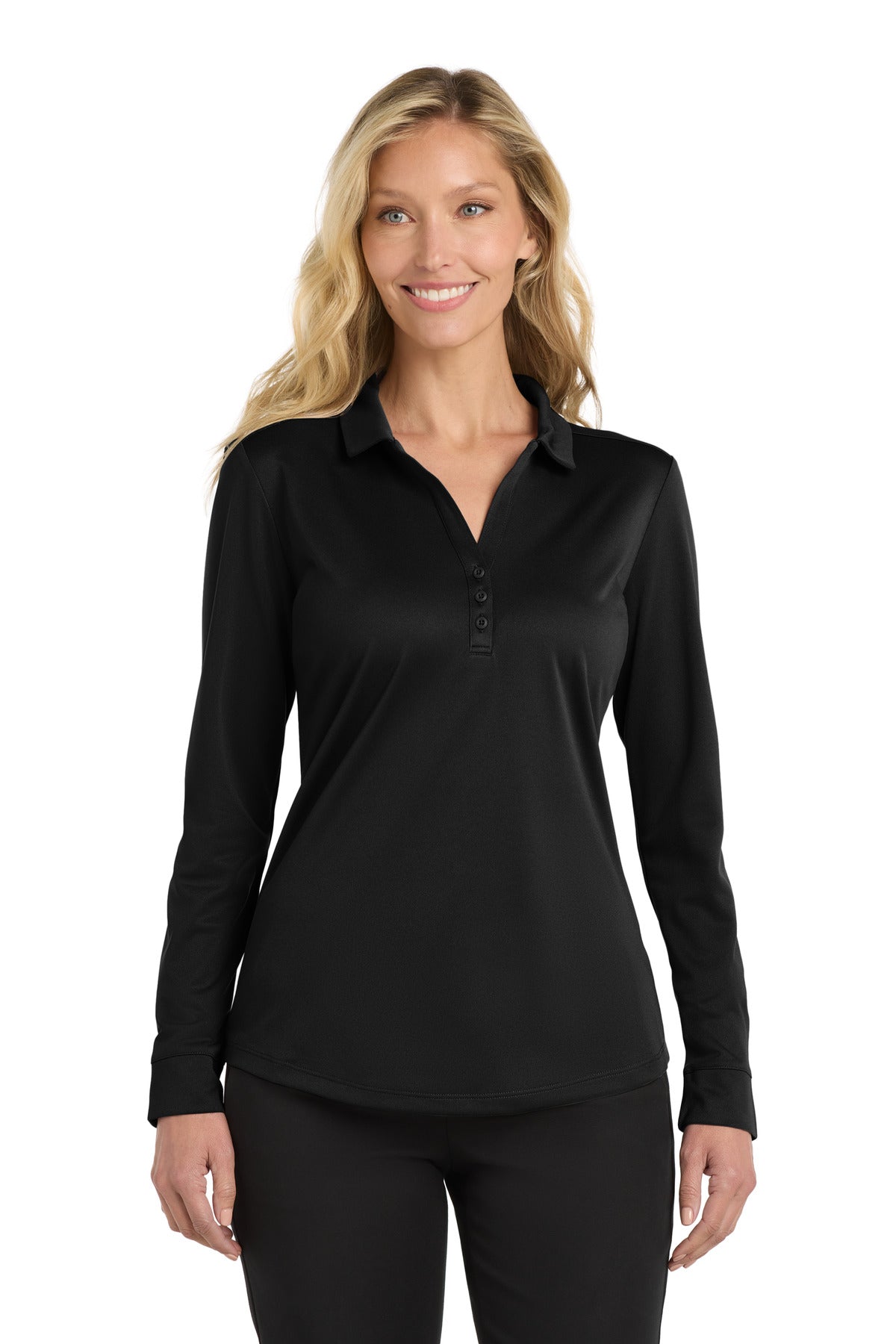 Port Authority ® Women's Silk Touch ™ Performance Long Sleeve Polo. L540LS - Port Authority L540LS