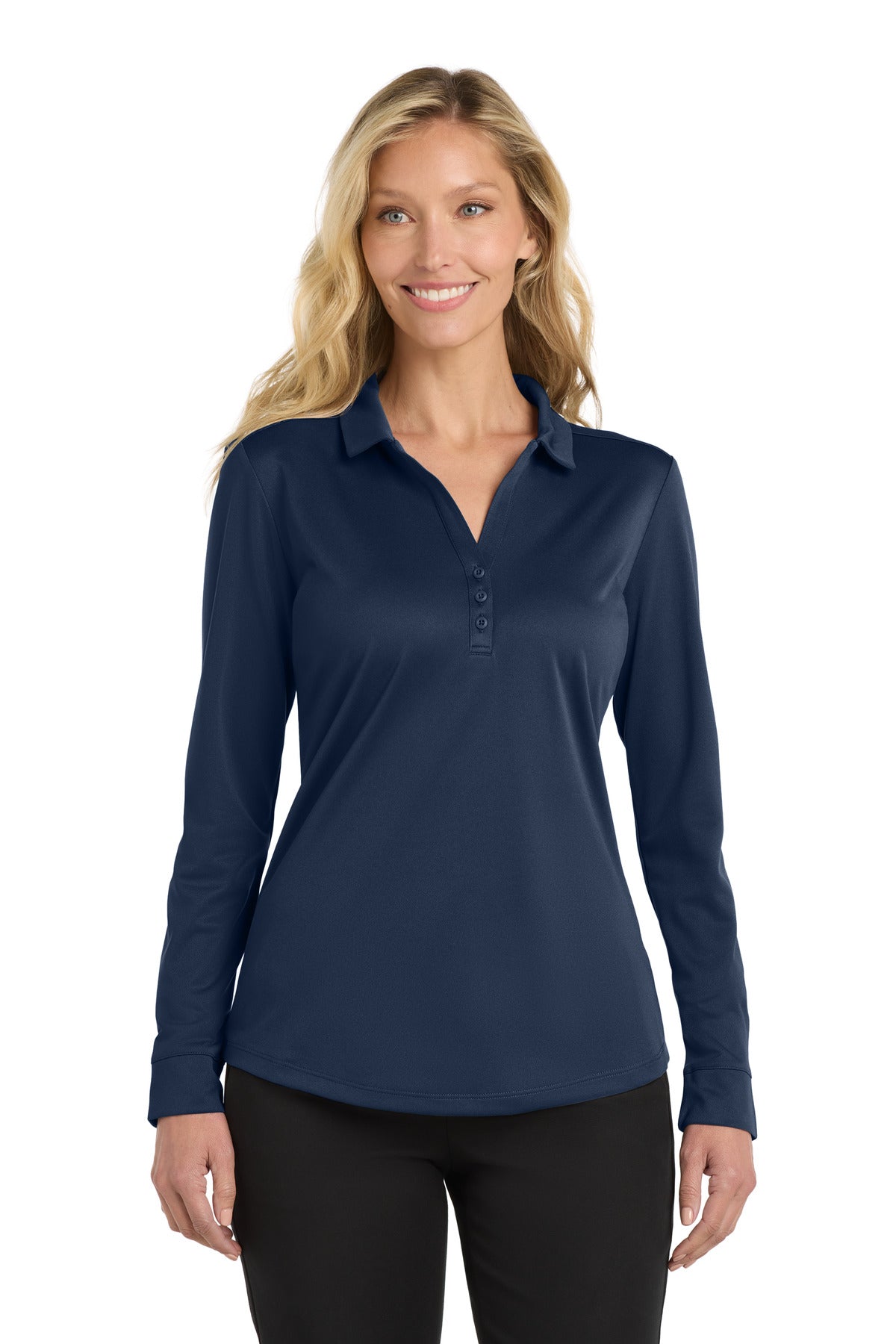 Port Authority L540LS Women's Silk Touch Performance Long Sleeve Polo Wholesale