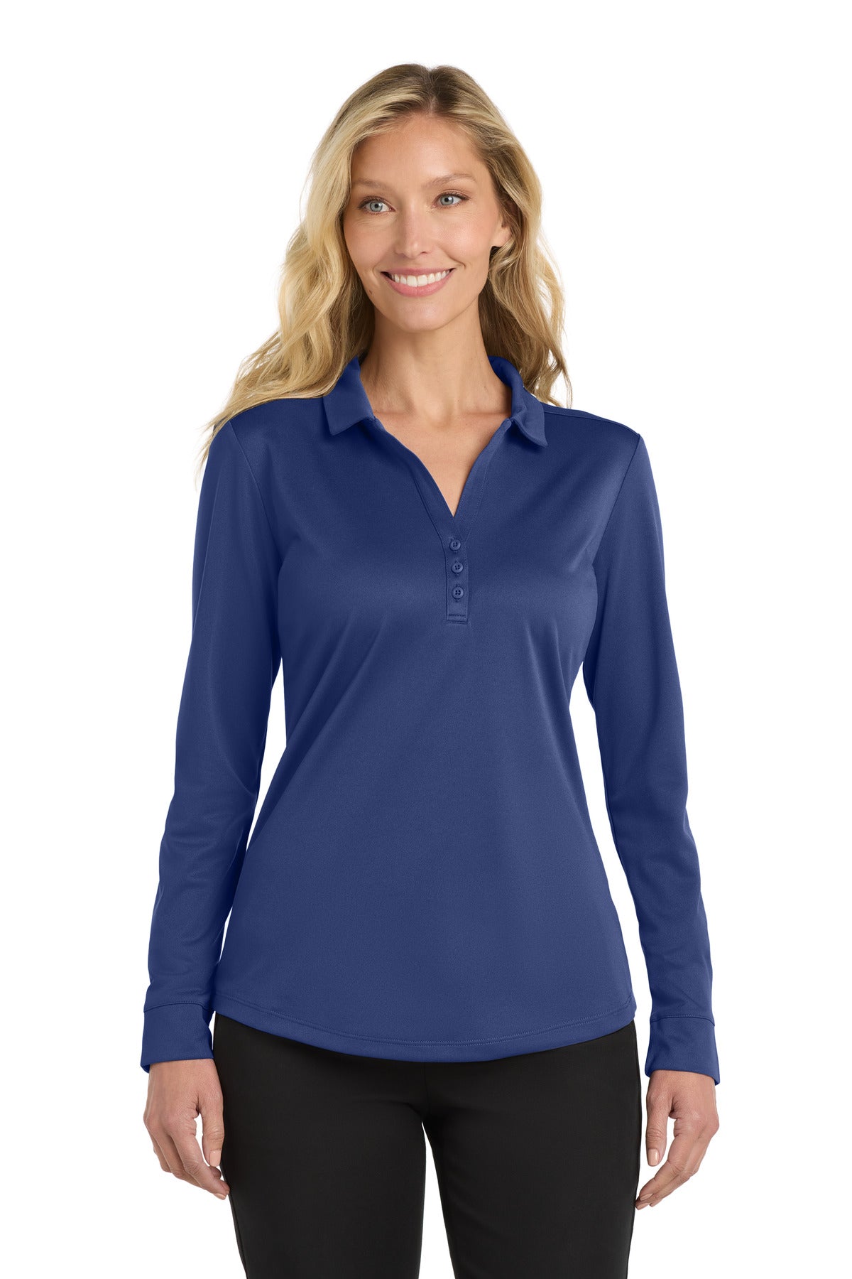 Port Authority L540LS Women's Silk Touch Performance Long Sleeve Polo Wholesale