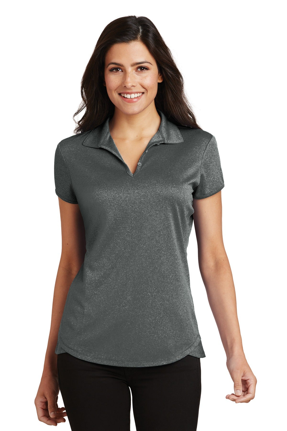 Port Authority L576 Women's Trace Heather Polo