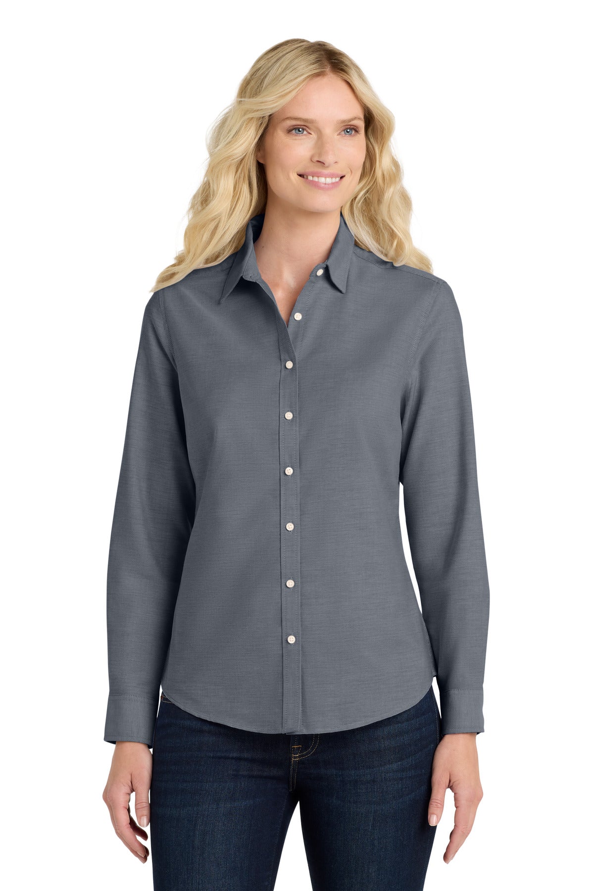 Port Authority ® Women's SuperPro ™ Oxford Shirt. L658 - Port Authority L658