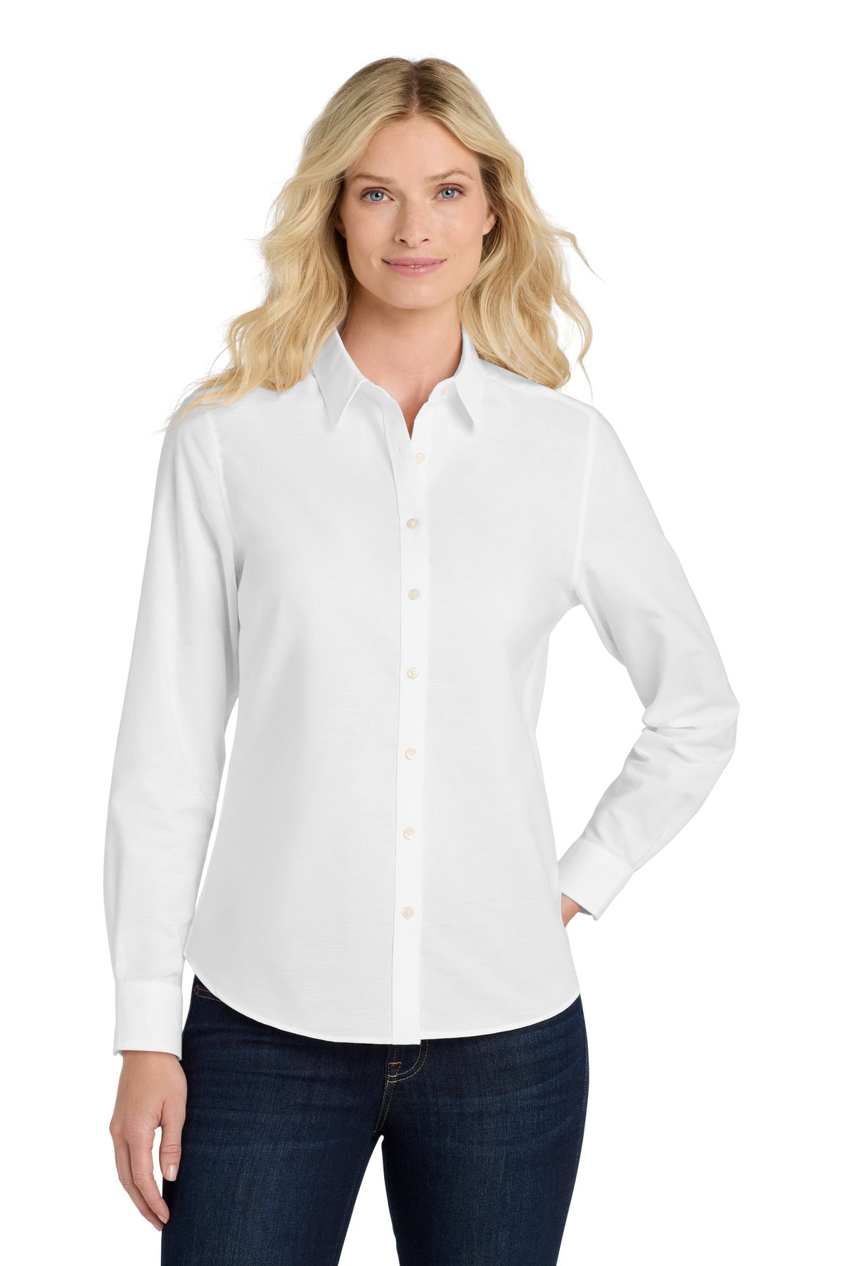Port Authority ® Women's SuperPro ™ Oxford Shirt. L658 - Port Authority L658