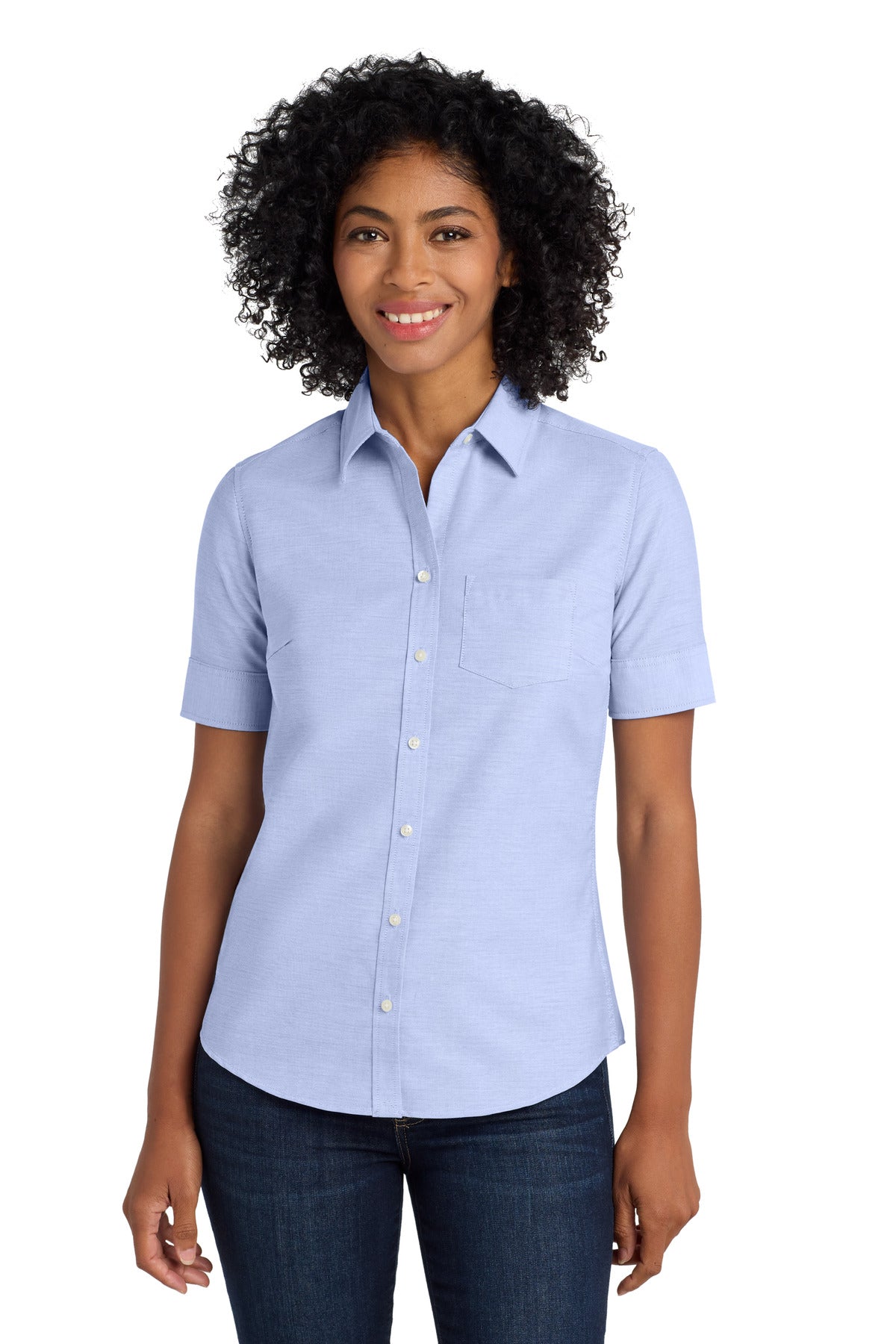 Port Authority ® Women's Short Sleeve SuperPro ™ Oxford Shirt. L659 - Port Authority L659