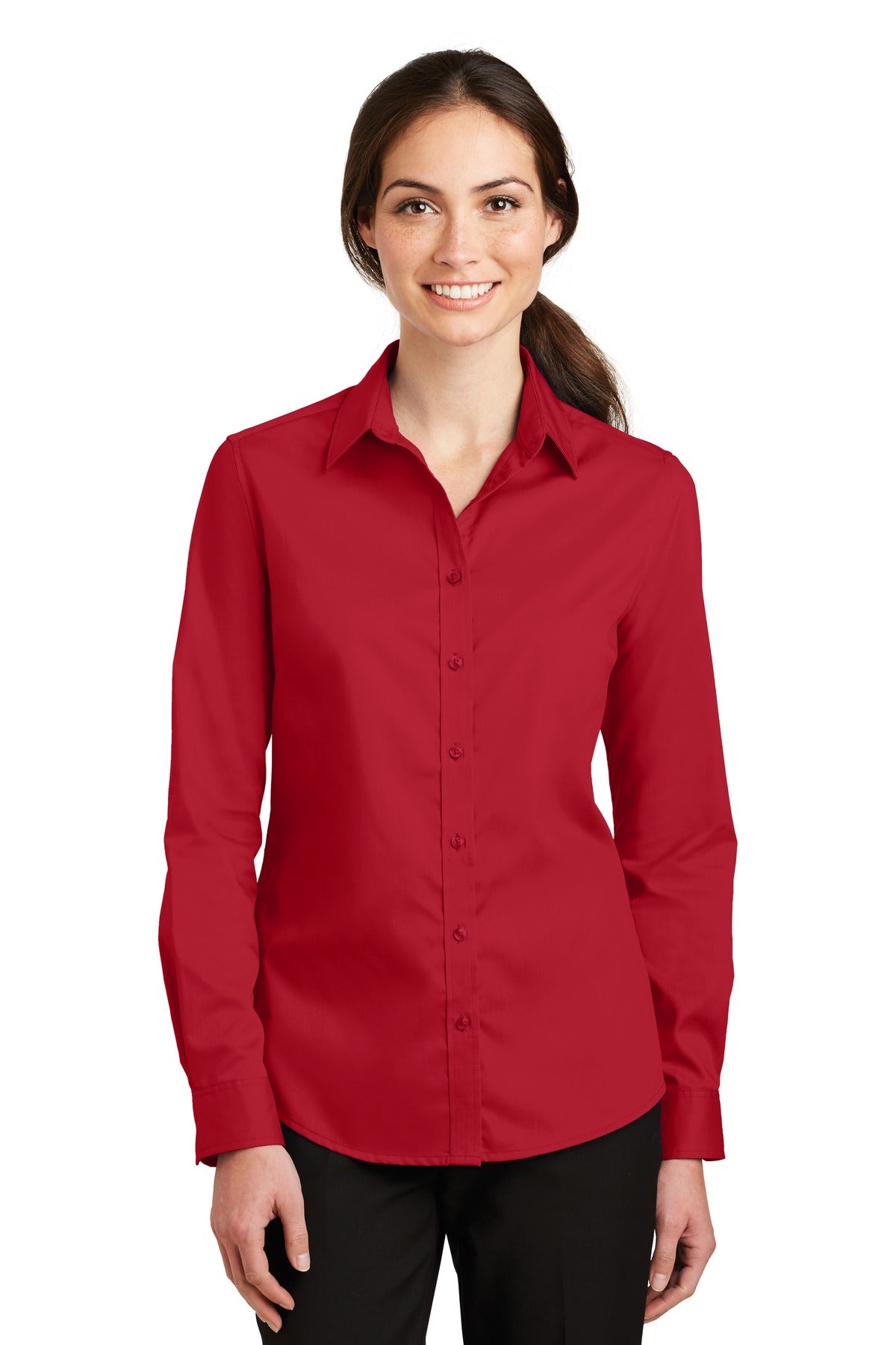 Port Authority ® Women's SuperPro ™ Twill Shirt. L663 - Port Authority L663