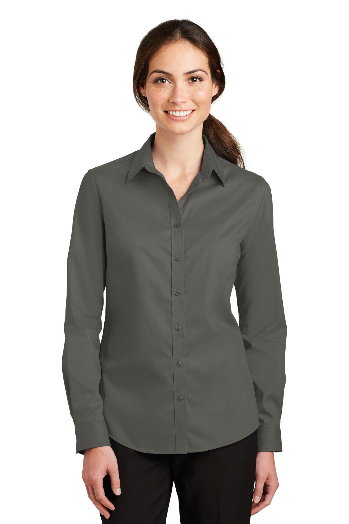 Port Authority ® Women's SuperPro ™ Twill Shirt. L663 - Port Authority L663