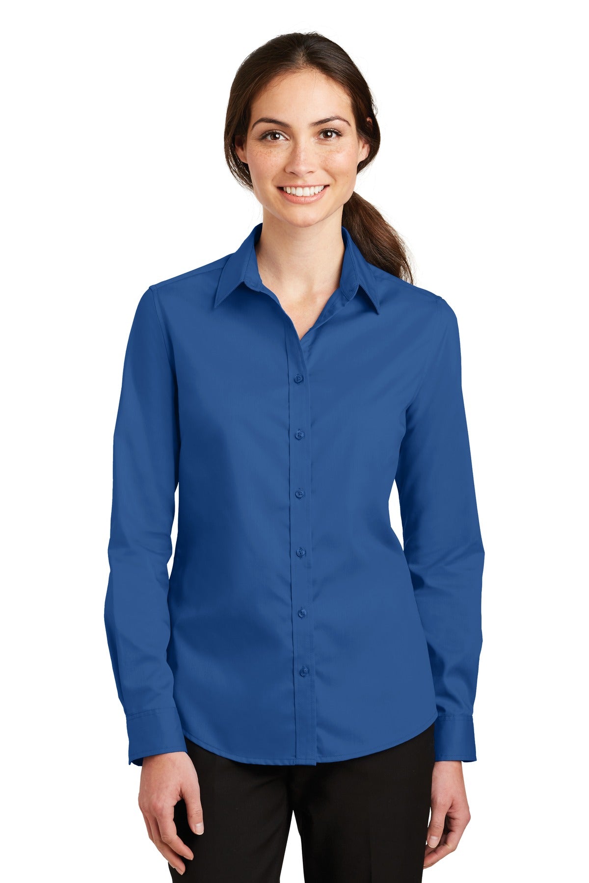 Port Authority ® Women's SuperPro ™ Twill Shirt. L663 - Port Authority L663