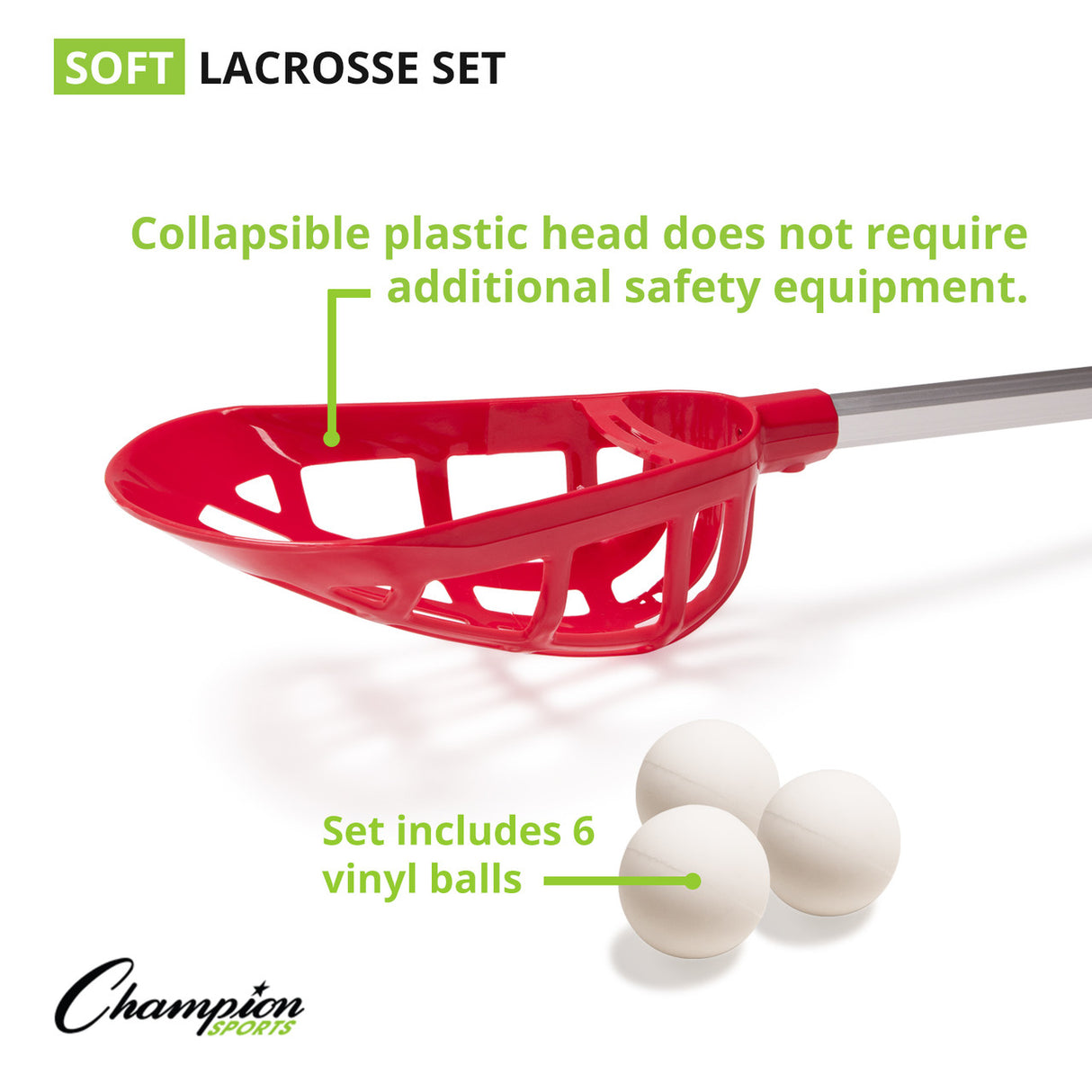 Champion Sports SOFT LACROSSE SET