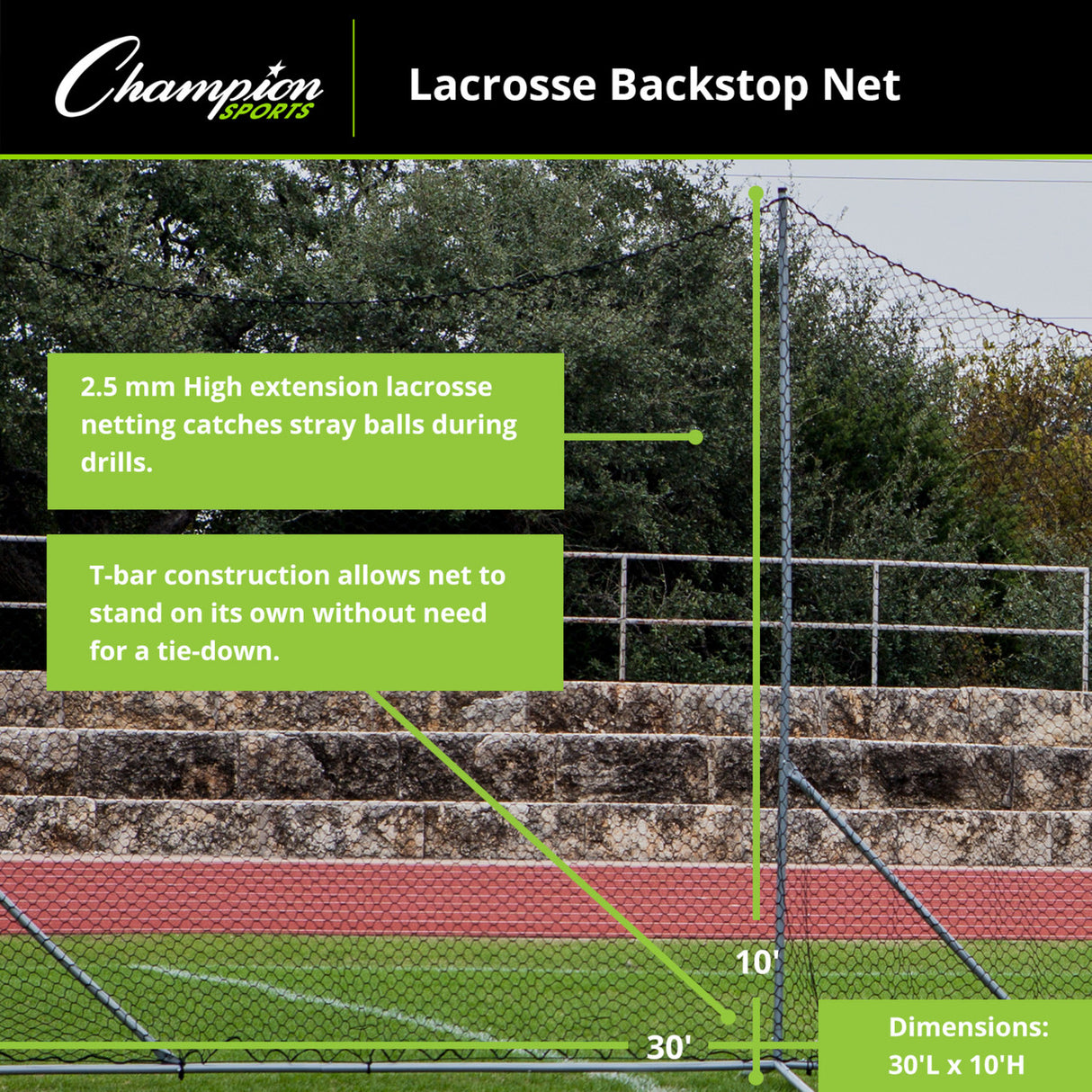 Champion Sports LACROSSE BACKSTOP NET