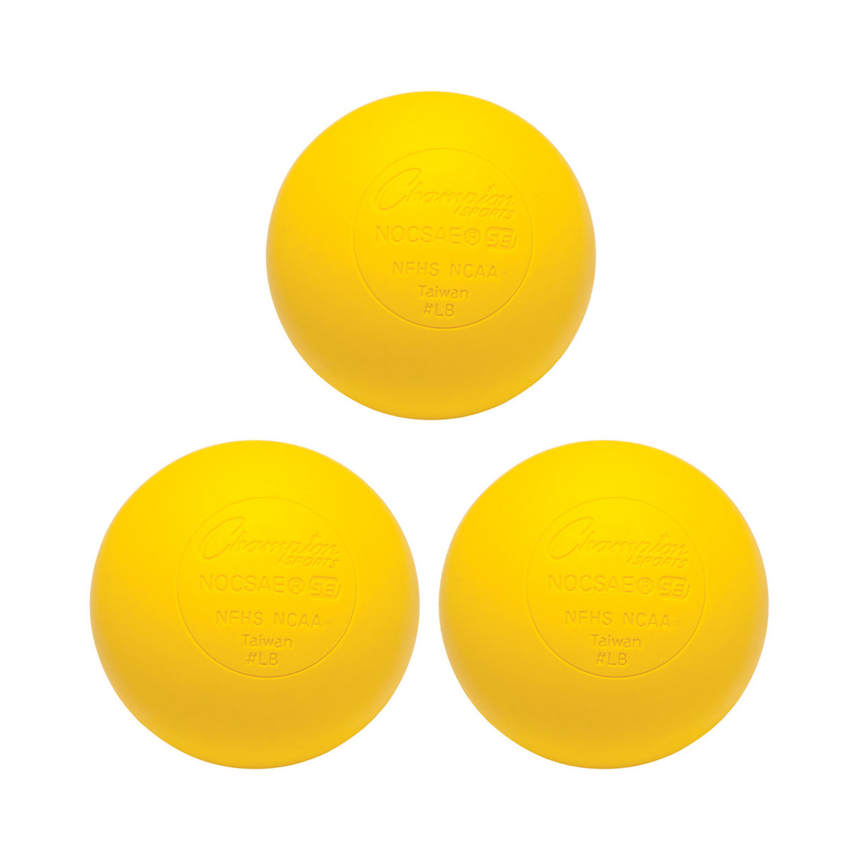 LACROSSE BALL SET WHITE, 3-PACK