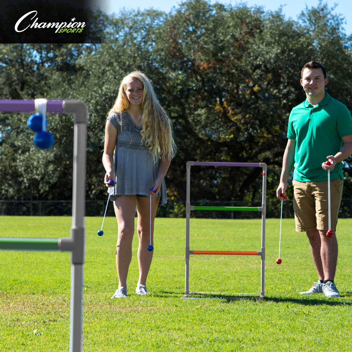 LADDER BALL GAME SET BLACK FRAME