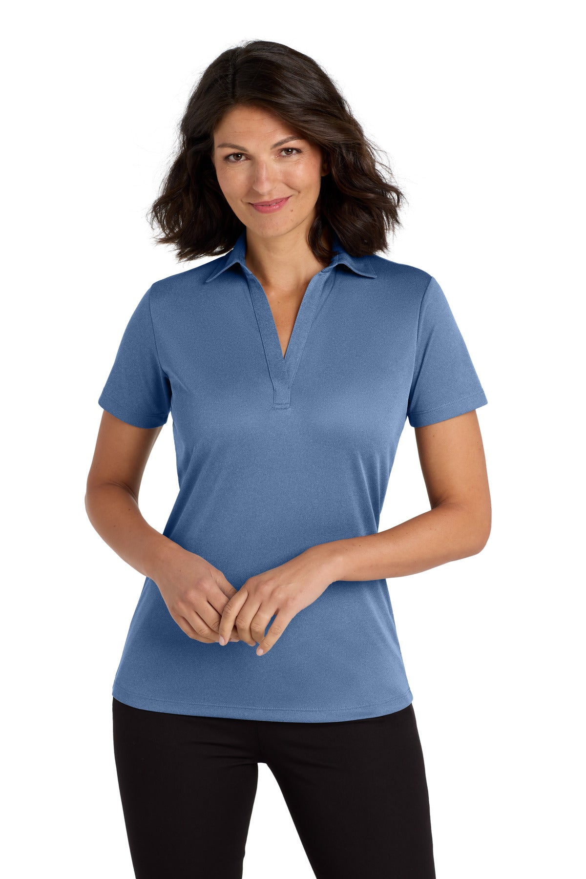 Port Authority ® Women's Heathered Silk Touch ™ Performance Polo. LK542 - Port Authority LK542