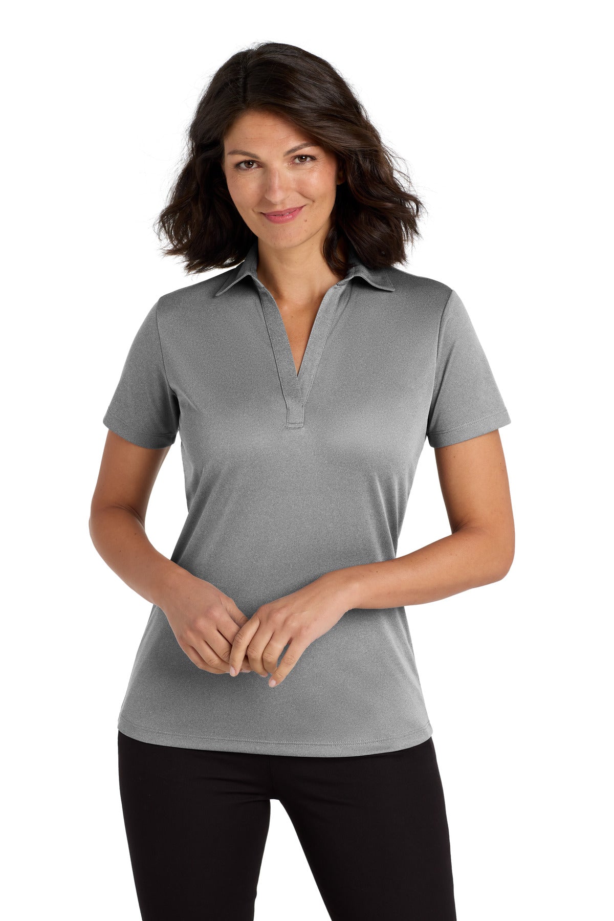 Port Authority ® Women's Heathered Silk Touch ™ Performance Polo. LK542 - Port Authority LK542