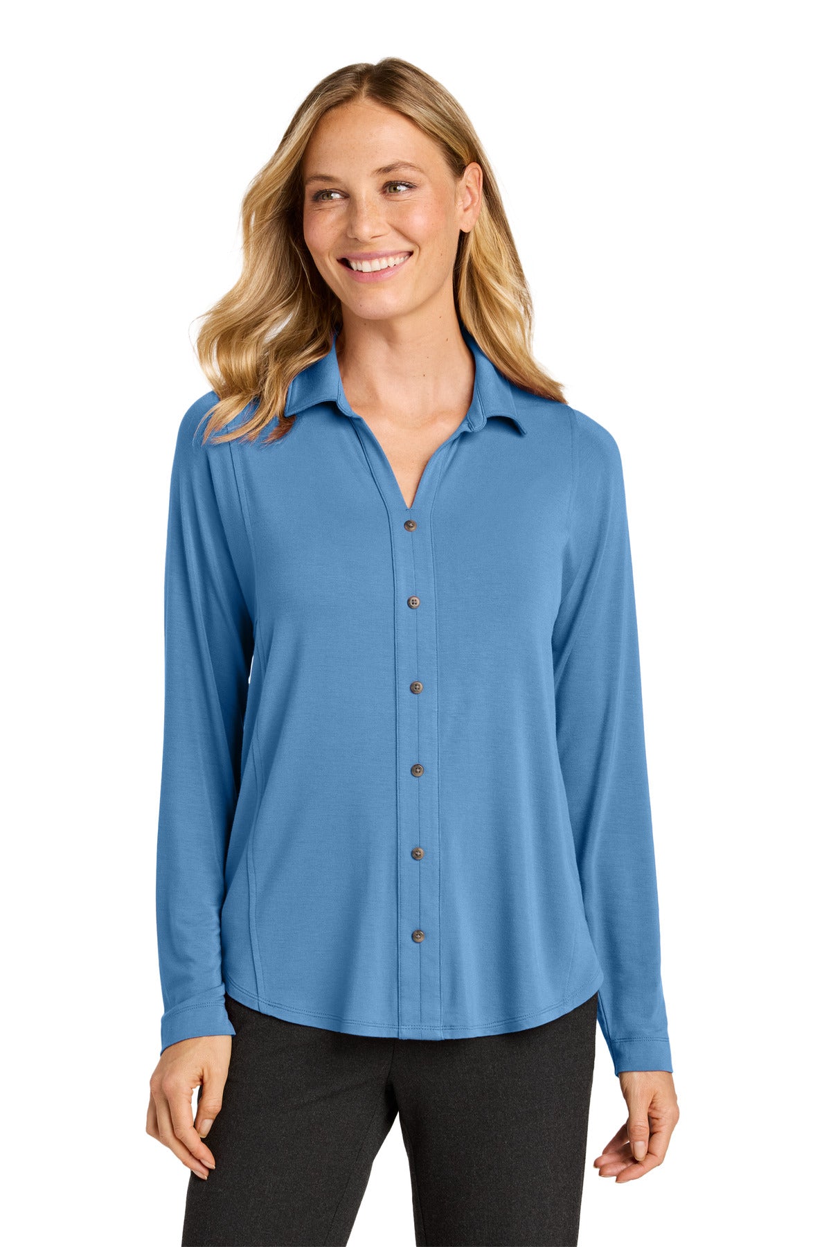 Port Authority LK5602 Women's Luxe Knit Button Tunic | Wholesale