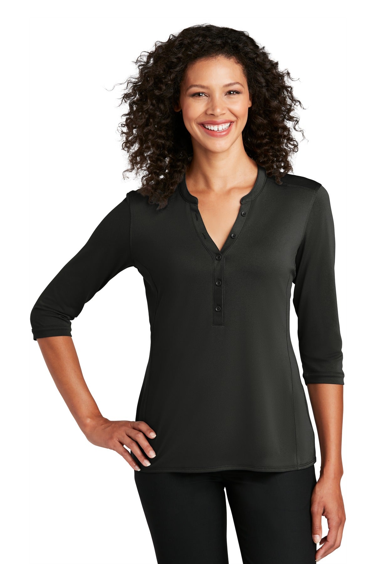 Port Authority ® Women's UV Choice Pique Henley LK750 - Port Authority LK750