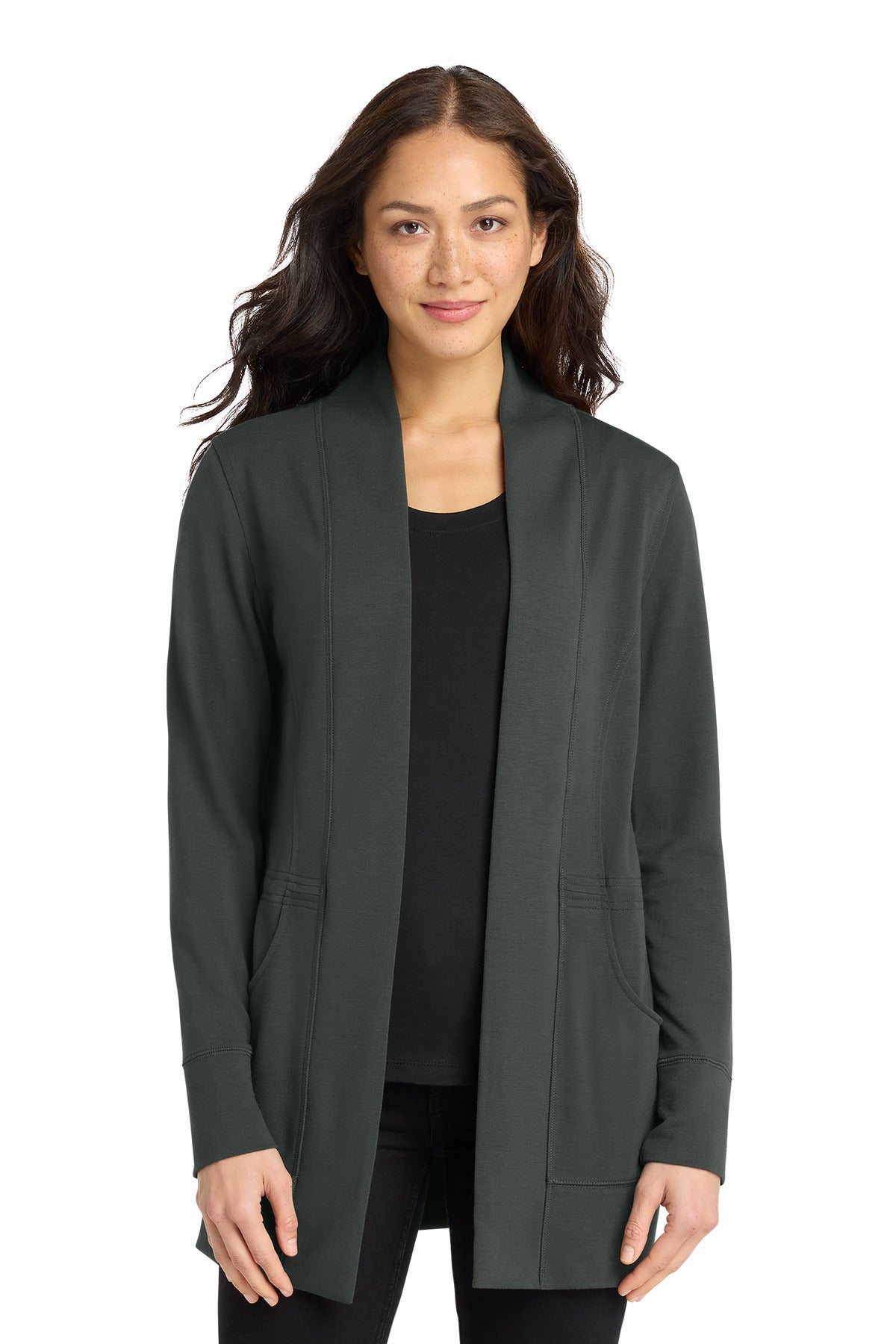 Port Authority LK825 Women's Microterry Cardigan