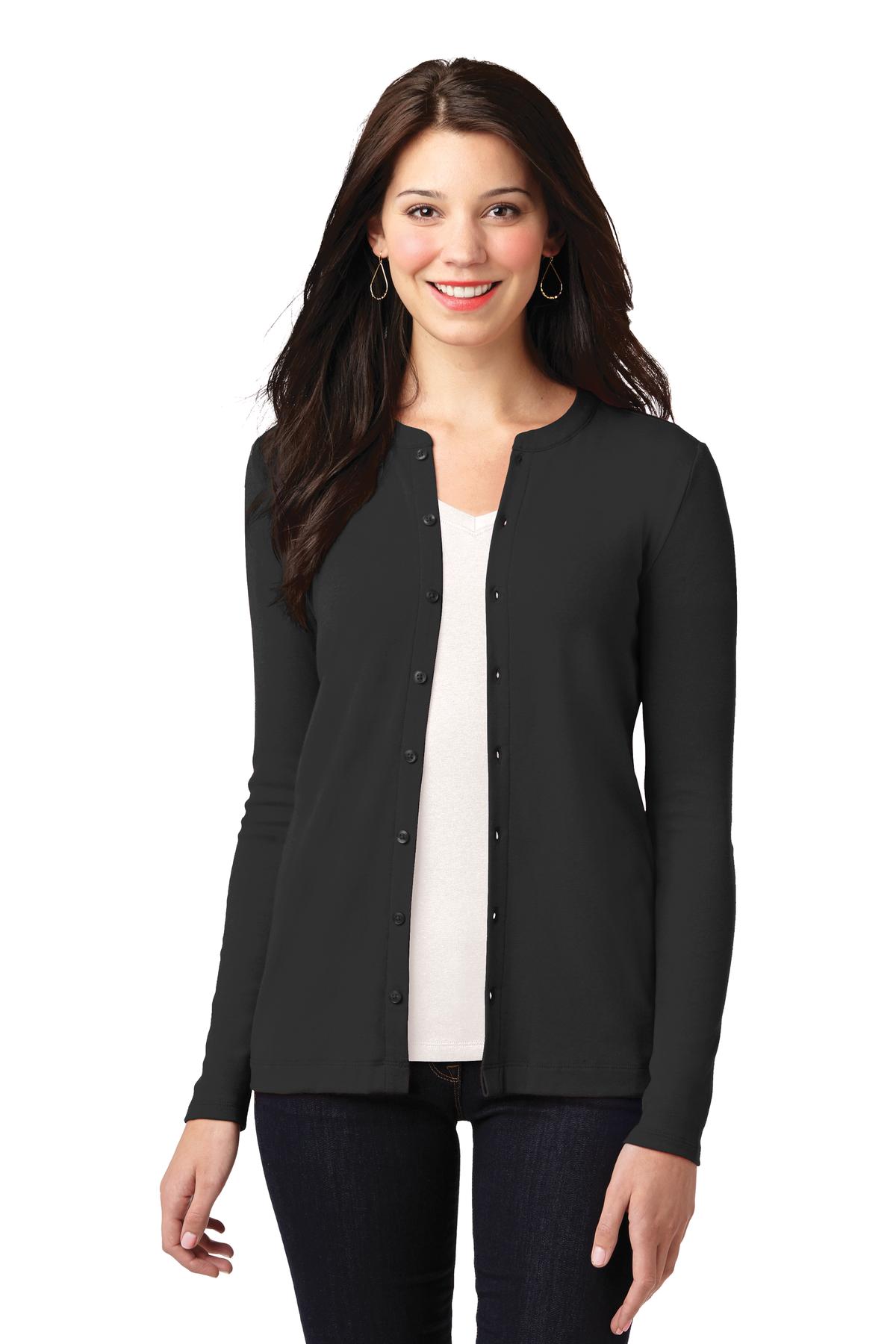Port Authority ® Women's Concept Stretch Button-Front Cardigan. LM1008 - Port Authority LM1008